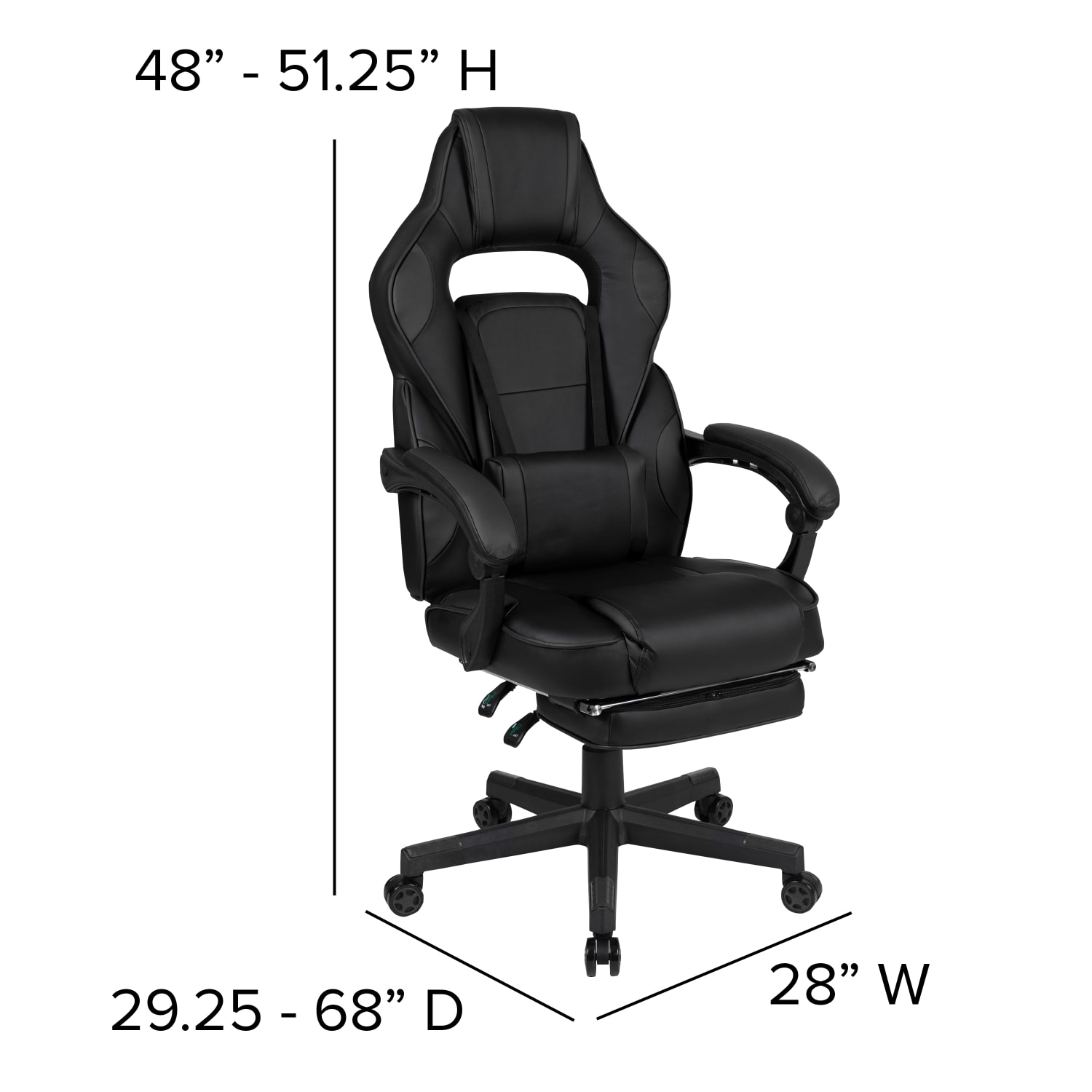Flash Furniture X40 Gaming Chair With Fully Reclining Back And Arms, Black - Image 7