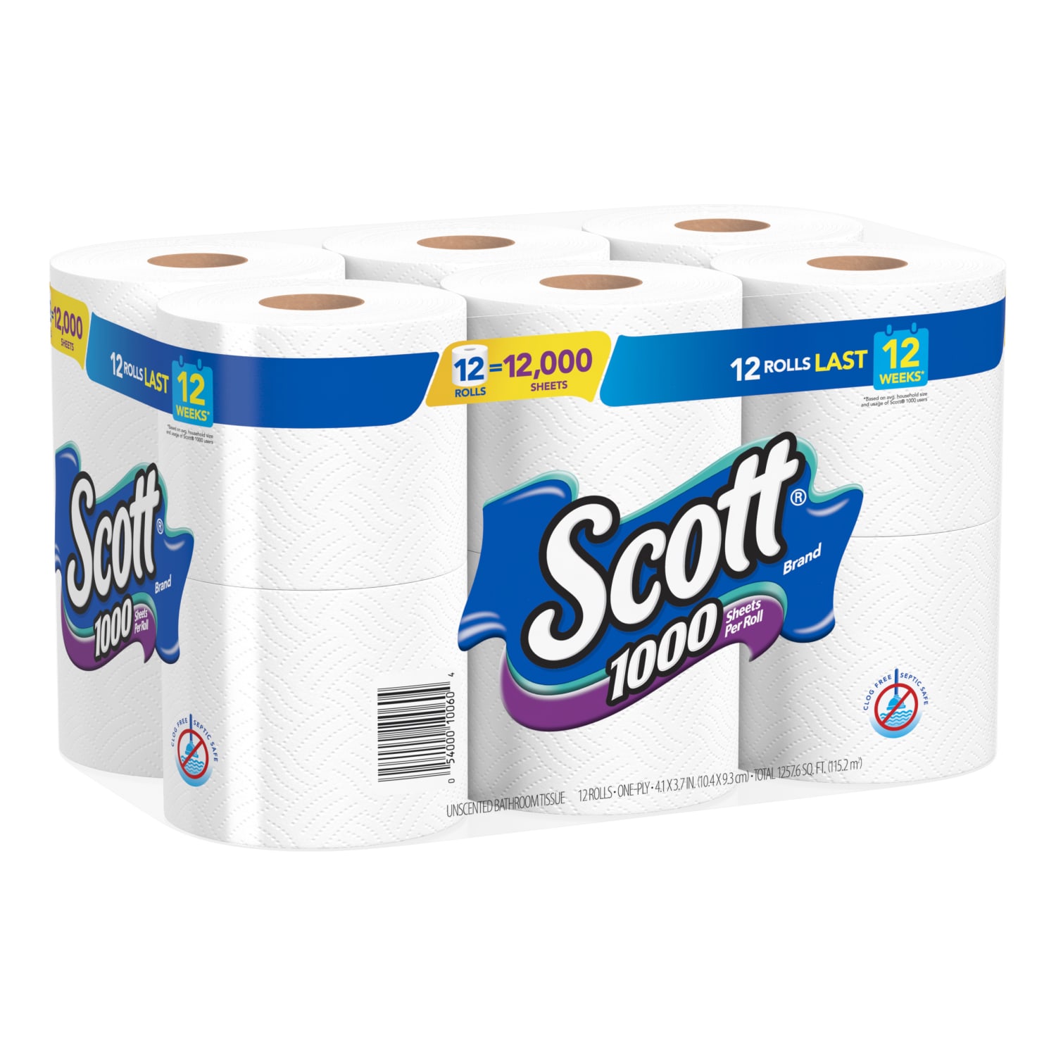 Scott 1000 Toilet Paper, 1000 Sheets Per Roll, Pack Of 12 Rolls - Image 3