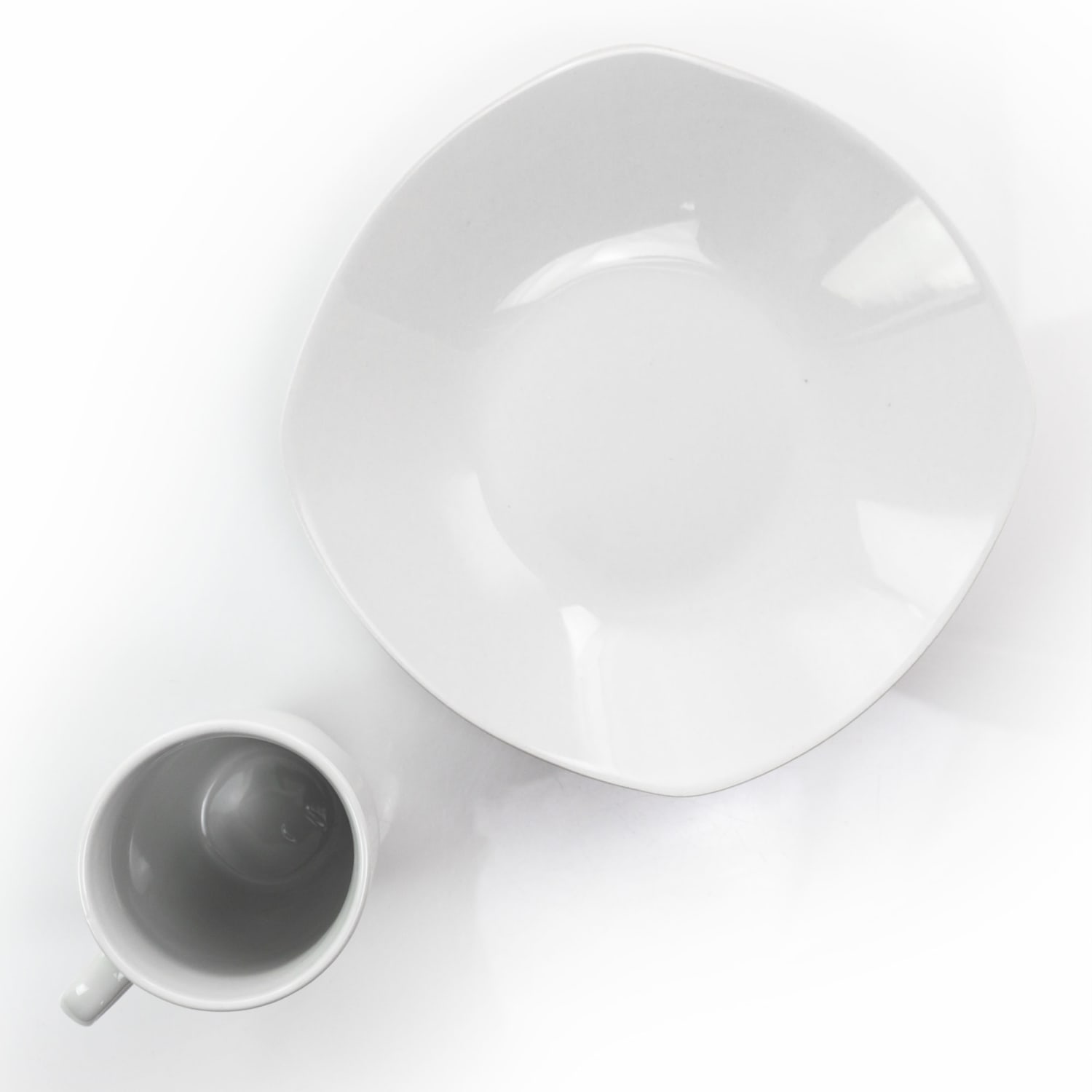 Gibson Home Classic Pearl 16-Piece Square Dinnerware Set, White - Image 5