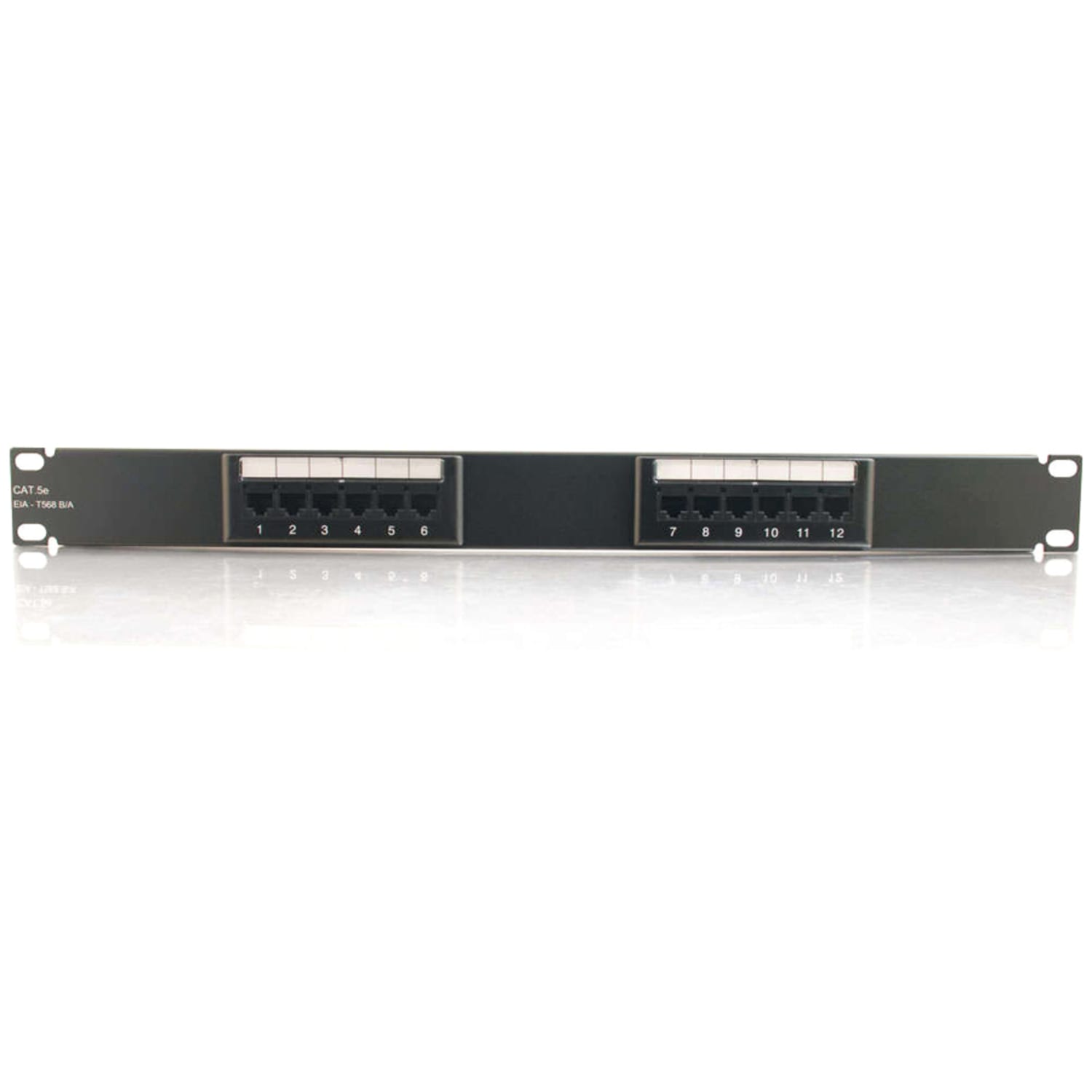 C2G 12-Port Cat5E 110-Type Patch Panel - 12 x RJ-45 - Image 3
