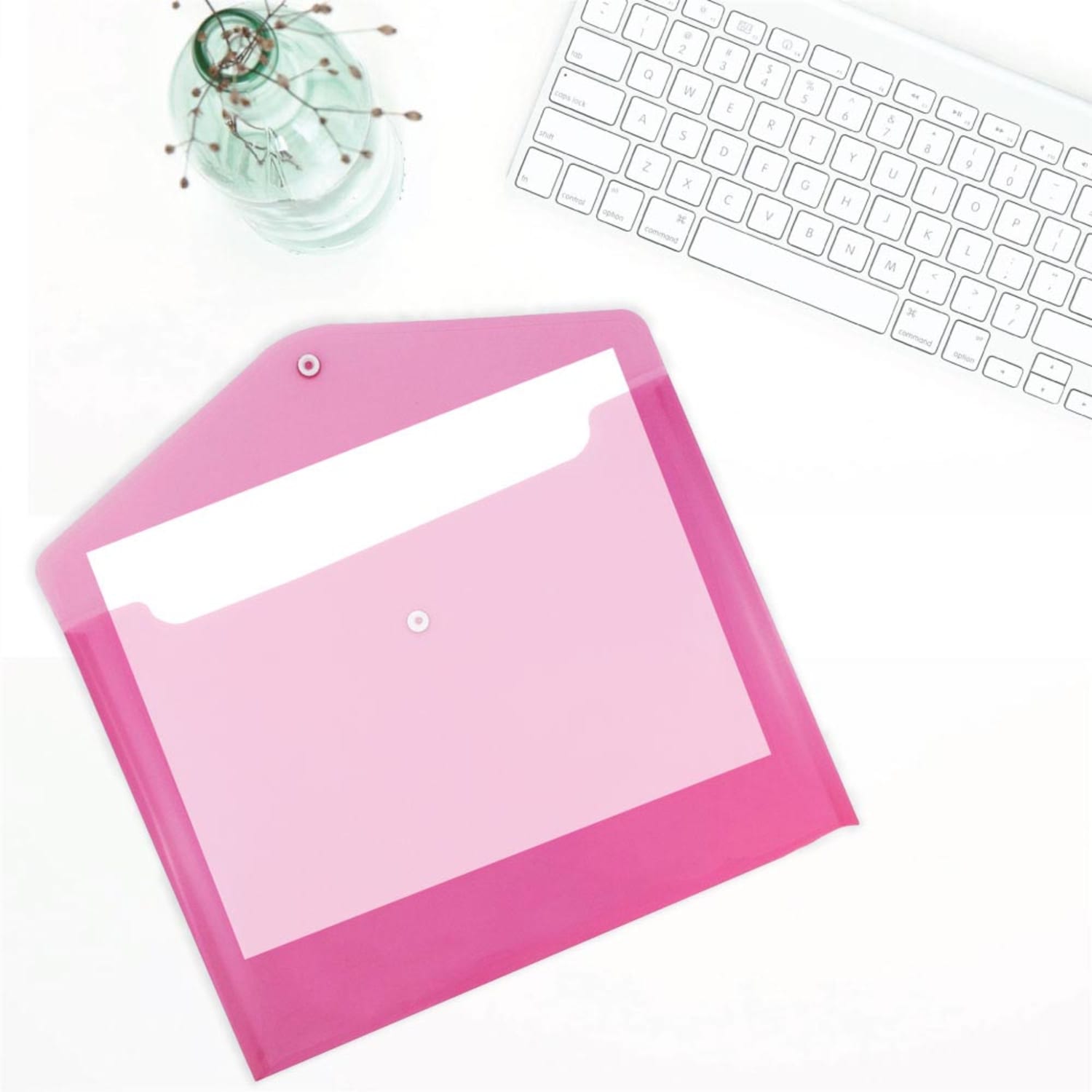 JAM Paper Plastic Letter Booklet Envelopes, 9-3/4in x 13in, Snap Closures, Assorted Colors, Pack Of 6 Envelopes - Image 4