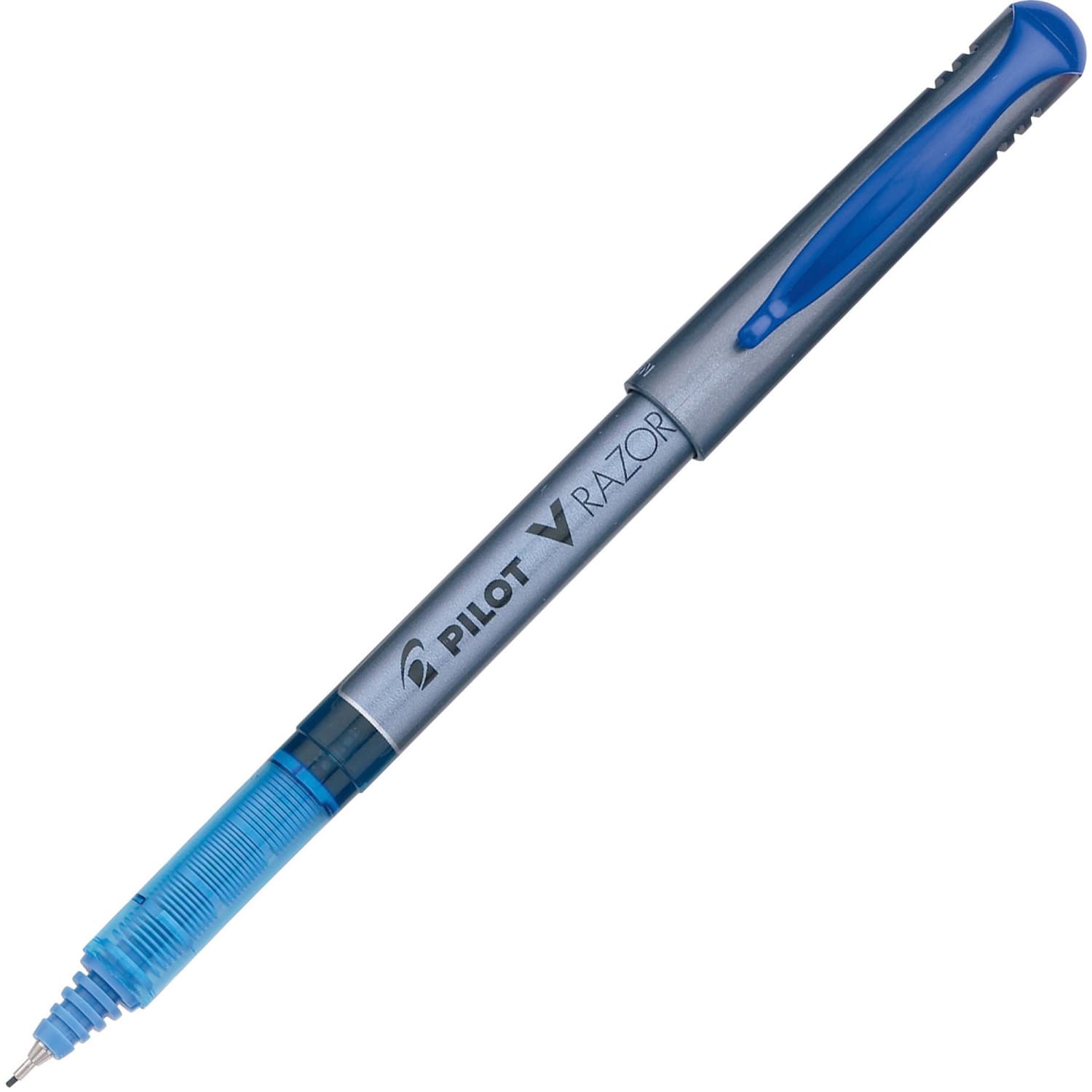 Pilot Liquid Ink Razor Point Pens, Extra-Fine Point, 0.3 mm, Graphite Barrel, Blue Ink, Pack Of 12 Pens - Image 3