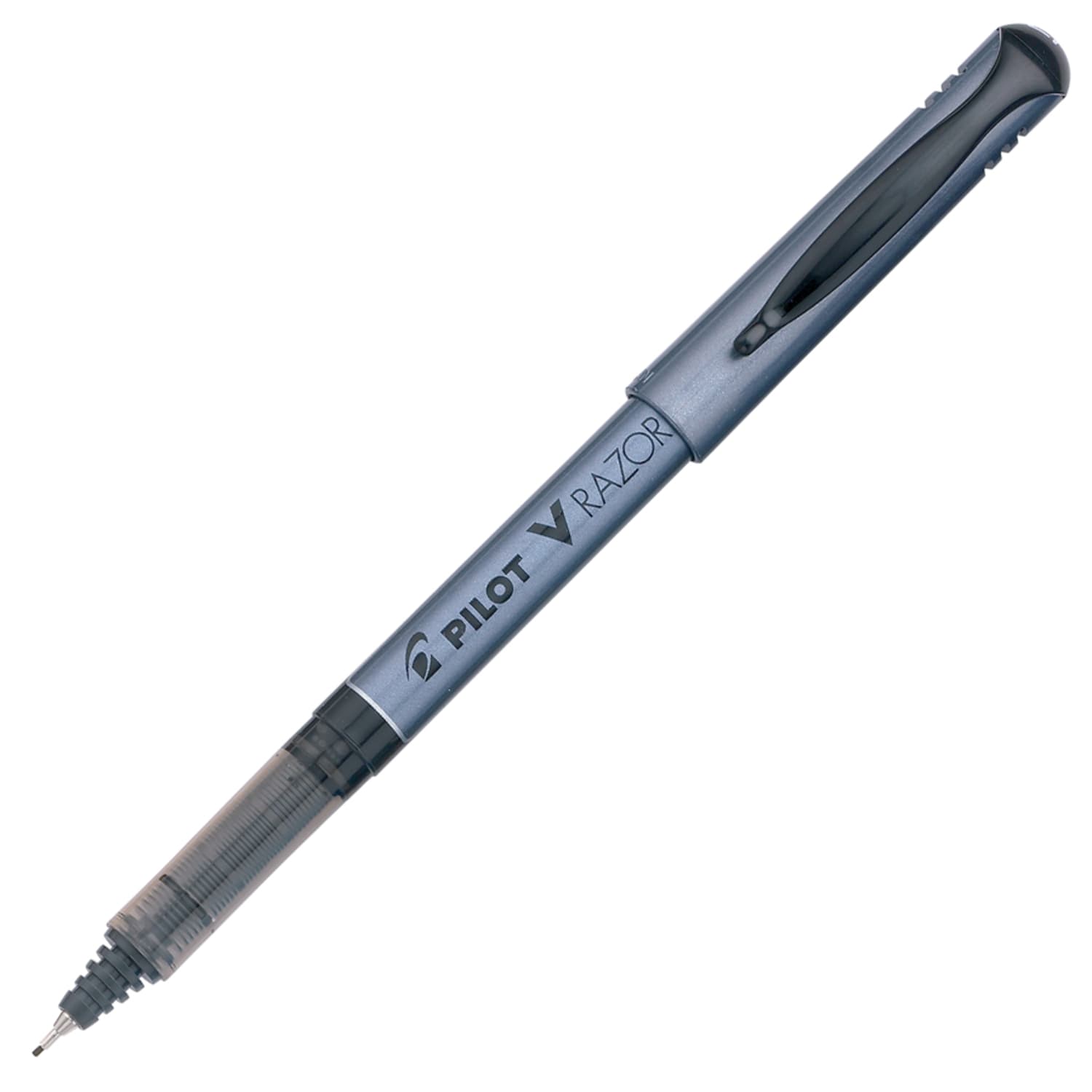 Pilot Liquid Ink Razor Point Pens, Extra-Fine Point, 0.3 mm, Graphite Barrel, Black Ink, Pack Of 12 Pens - Image 3