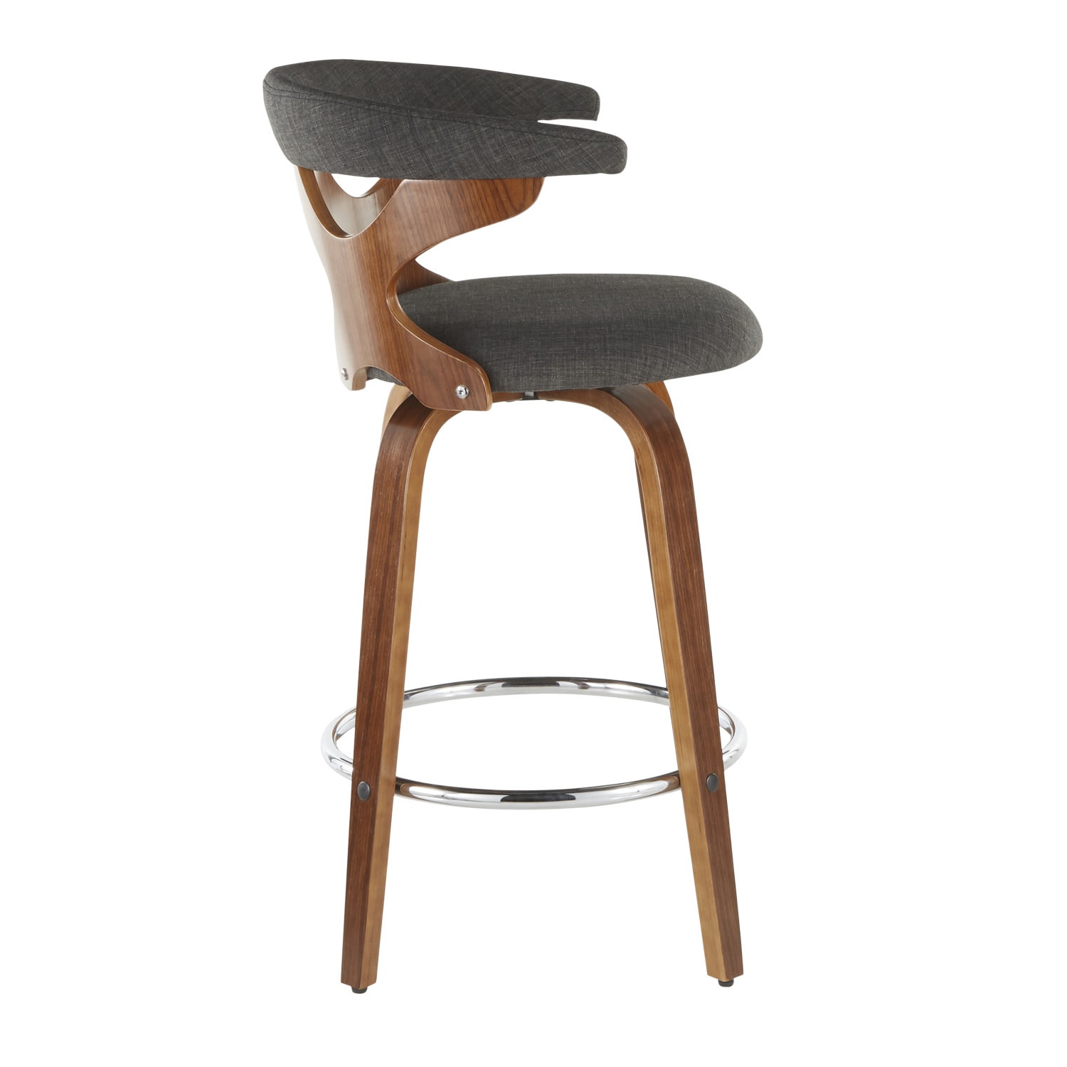 LumiSource Gardenia MidCentury Modern Counter Stools WalnutCharcoal Set Of 2 Stools PopularChairscom LumiSource Gardenia Mid Century Modern Counter Stools WalnutCharcoal Set Of 2 Stools PopularChairscom