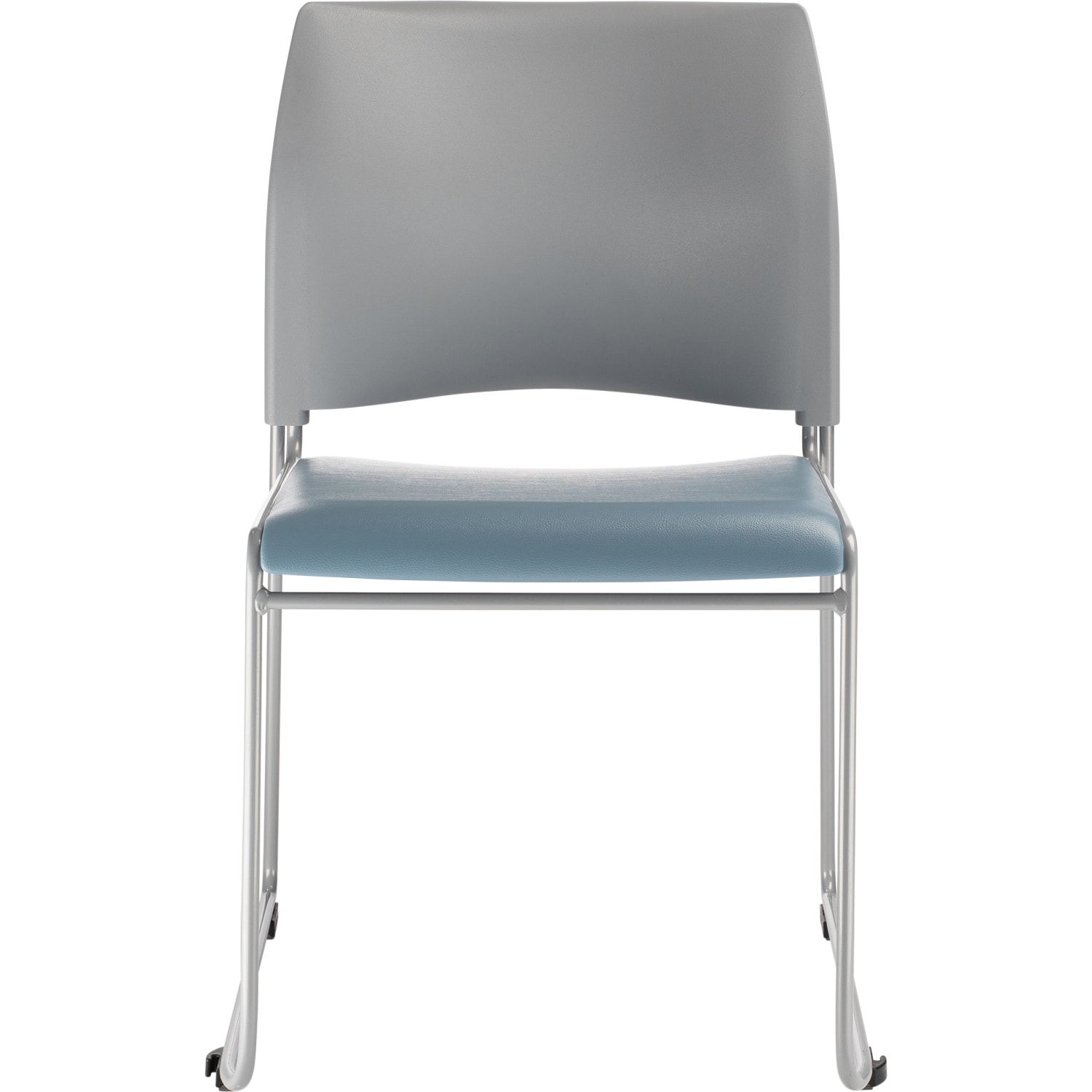 National Public Seating The Cafetorium Stackable Chairs, Blue Gray/Gray/Chrome, Set Of 4 - Image 5