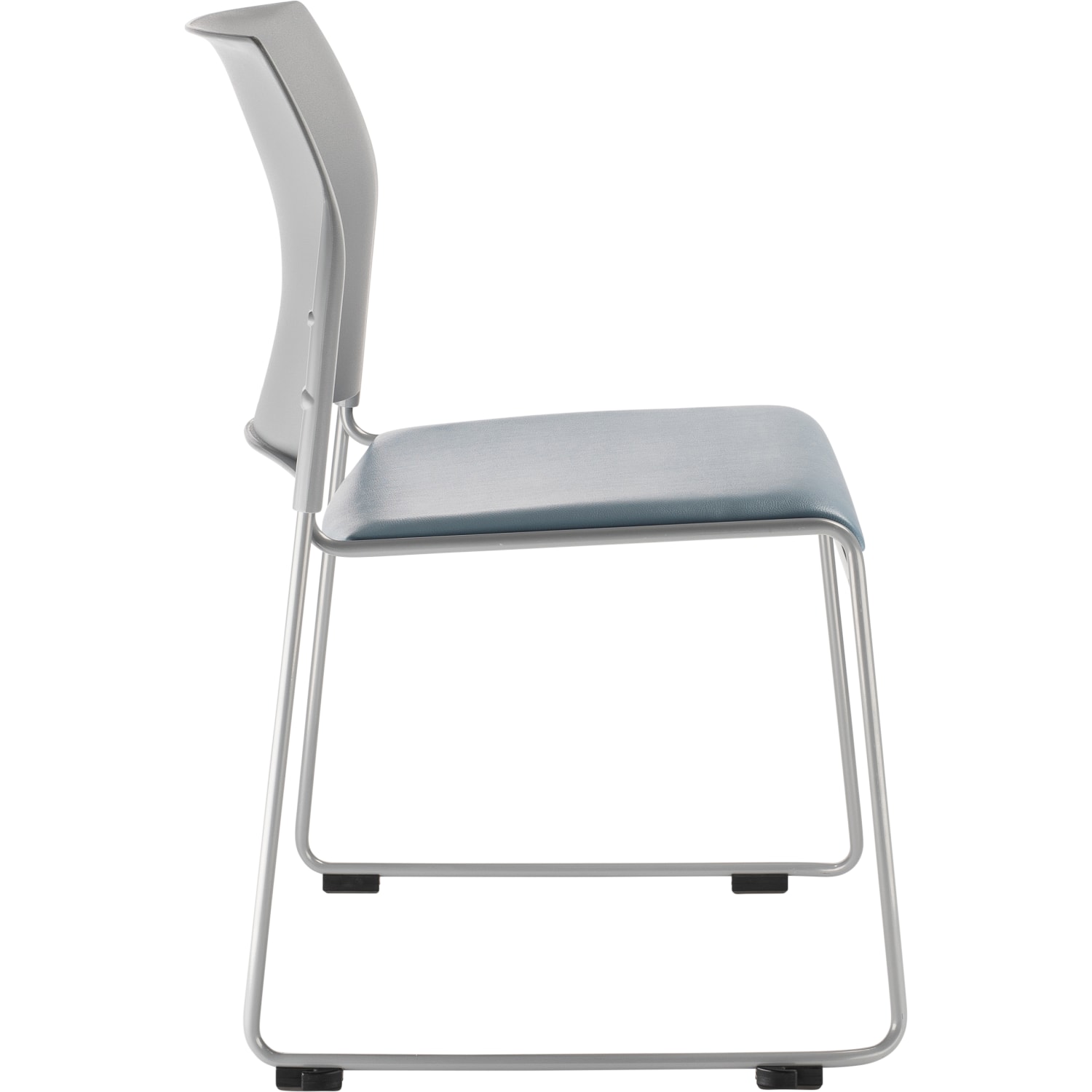 National Public Seating The Cafetorium Stackable Chairs, Blue Gray/Gray/Chrome, Set Of 4 - Image 6