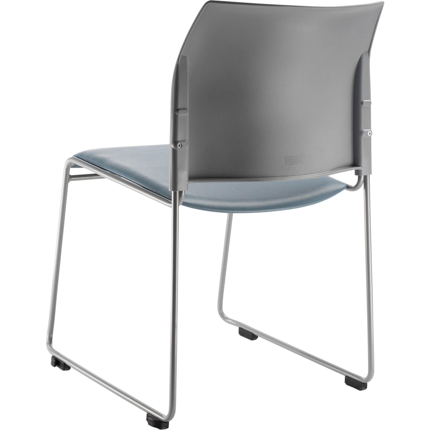 National Public Seating The Cafetorium Stackable Chairs, Blue Gray/Gray/Chrome, Set Of 4 - Image 7