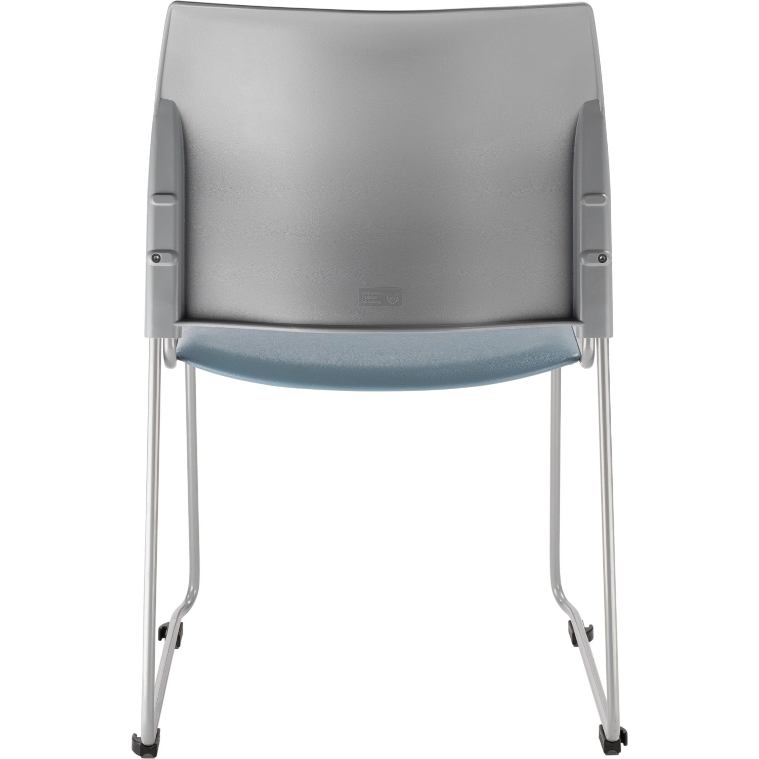 National Public Seating The Cafetorium Stackable Chairs, Blue Gray/Gray/Chrome, Set Of 4 - Image 8