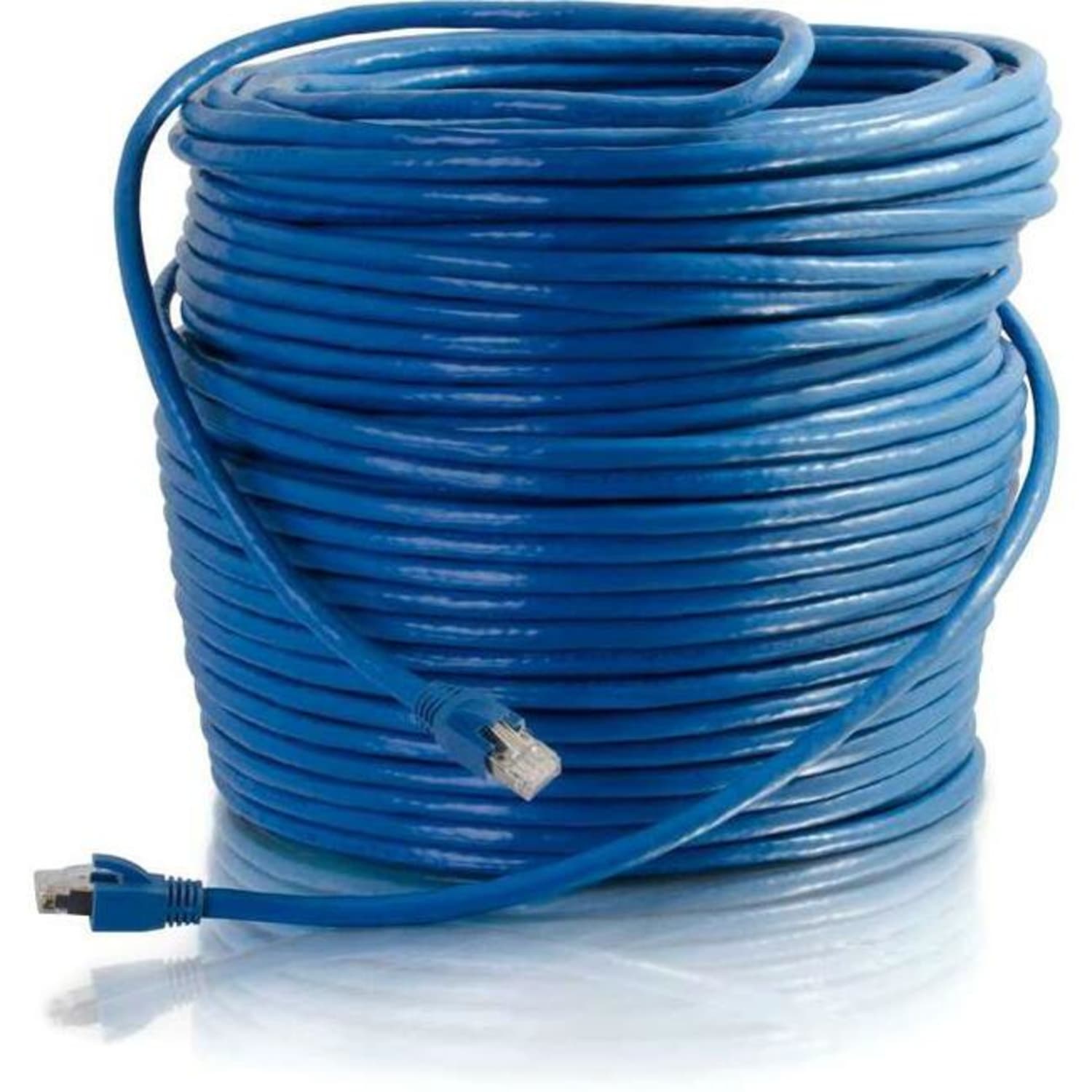 C2G 200ft Cat6 Ethernet Cable - Solid Shielded (STP) - Blue - Patch cable - RJ-45 (M) to RJ-45 (M) - 200 ft - 43122 - Image 3