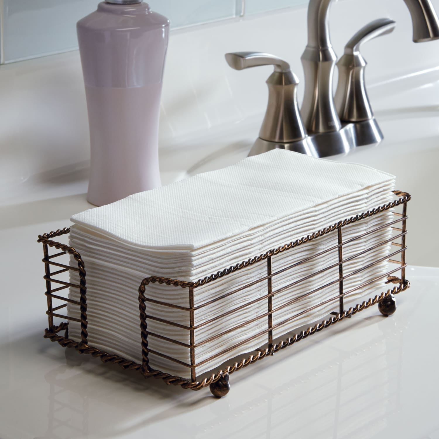 FashnPoint 1-Ply Guest Towels, 7-7/8in x 3-7/8in, White, Case Of 600 Towels - Image 3