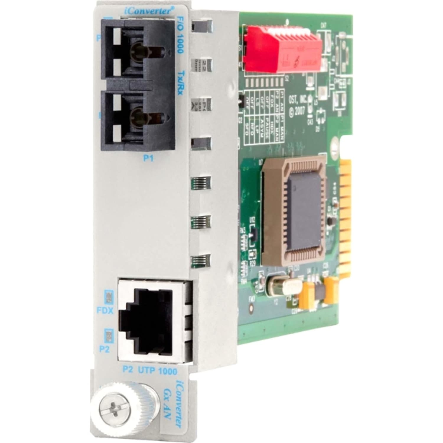 Omnitron iConverter 1000Mbps Gigabit Ethernet Fiber Media Converter RJ45 SC Multimode 550m Module - 1x 1000BASE-T; 1x 1000BASE-SX - 8502N-0 - Image 3
