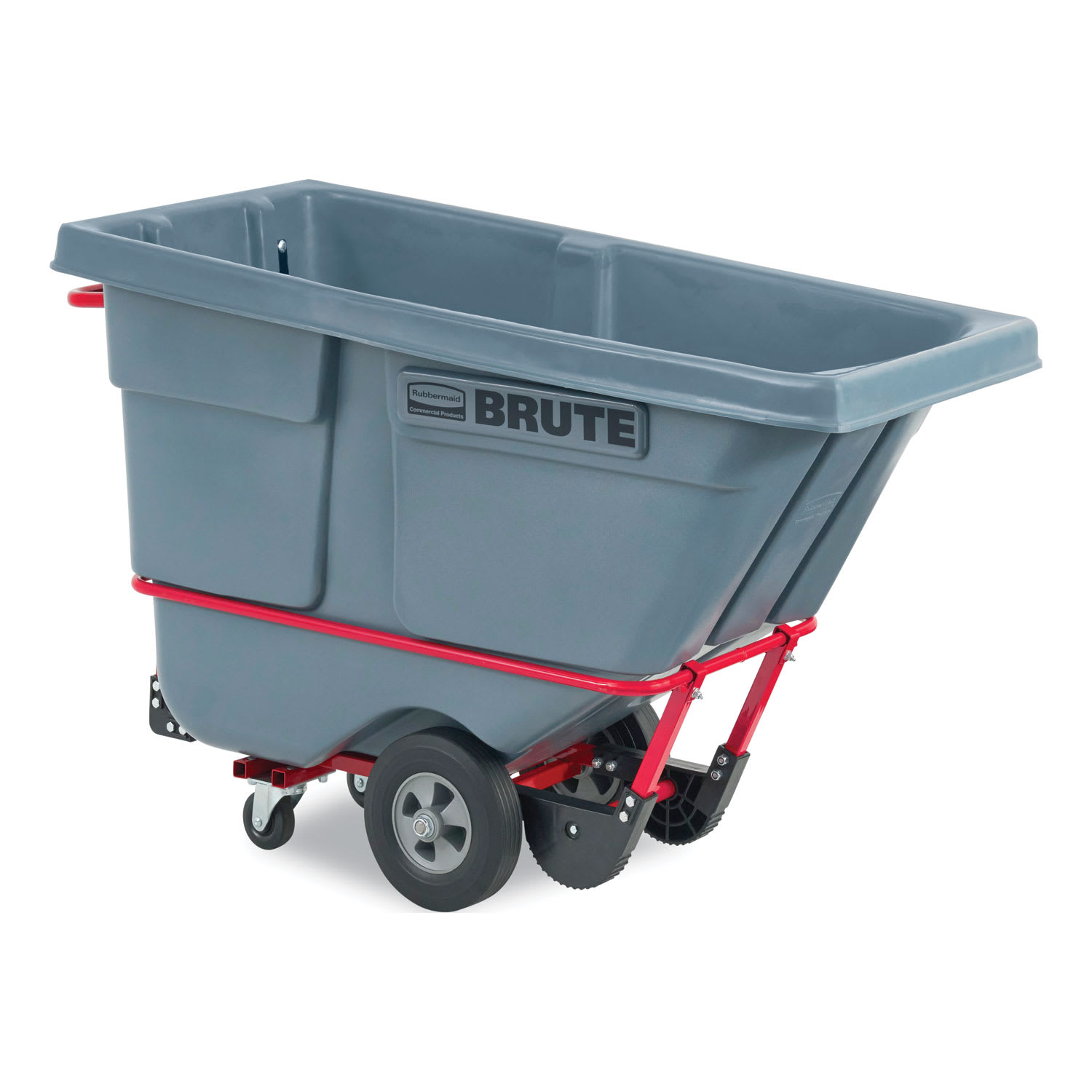 Rubbermaid Commercial BRUTE DURATILT Frame Tilt Truck, Standard Duty, 0.5 cu yd, 850 lb Capacity, Rotomolded Resin/Leakproof Polyethylene, Gray - Image 3