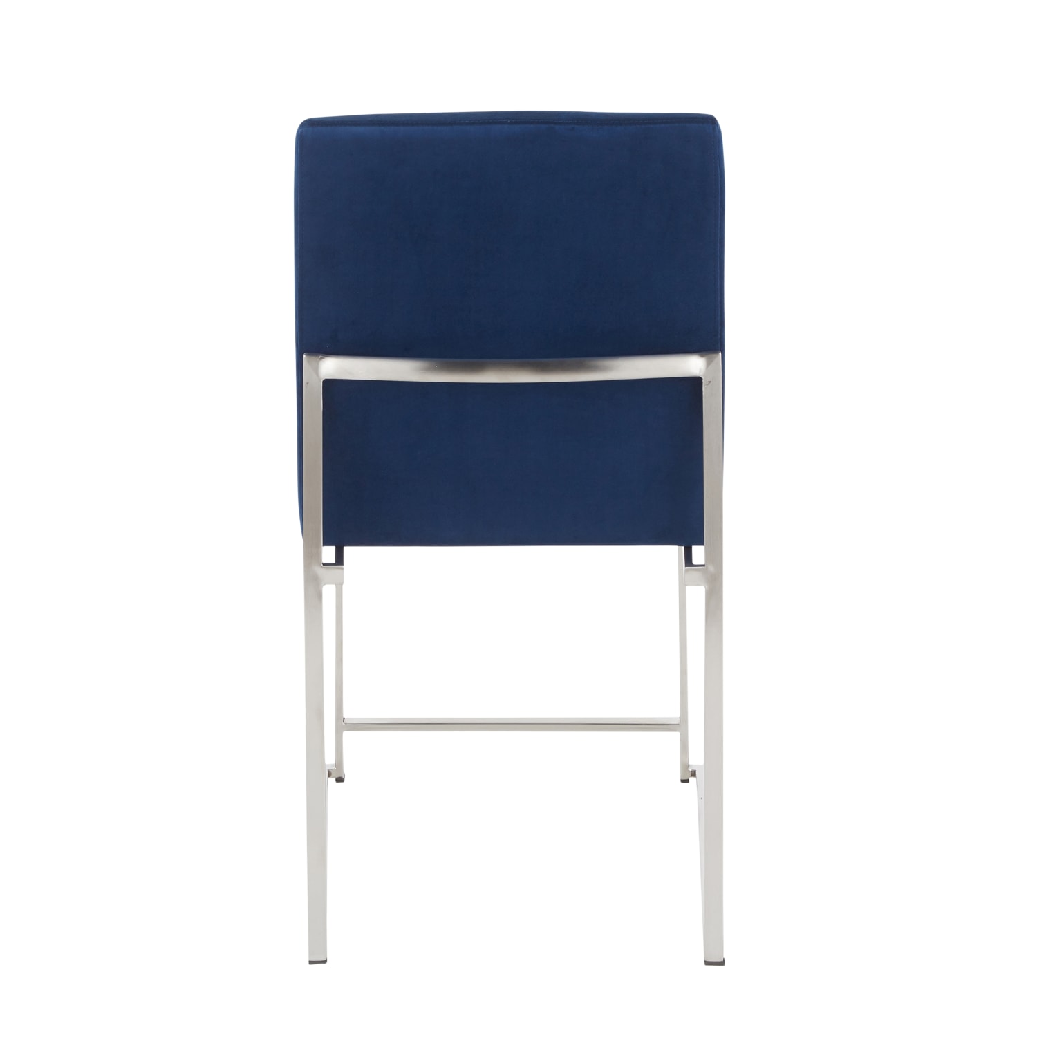 LumiSource Fuji High Back Dining Chairs BlueStainless Steel Set Of 2 Chairs PopularChairscom