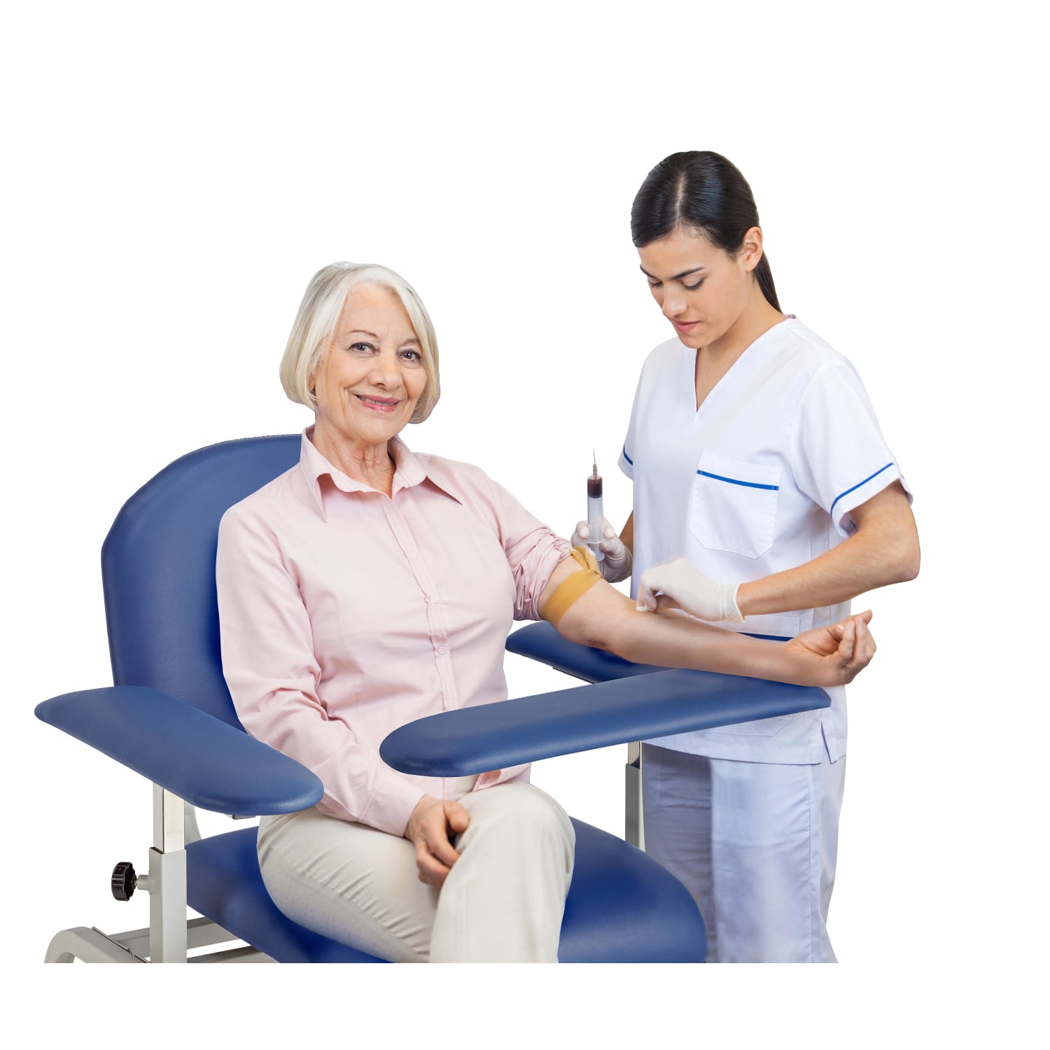 Alpine AdirMed Blood Drawing Chair, Blue/Gray - Image 6
