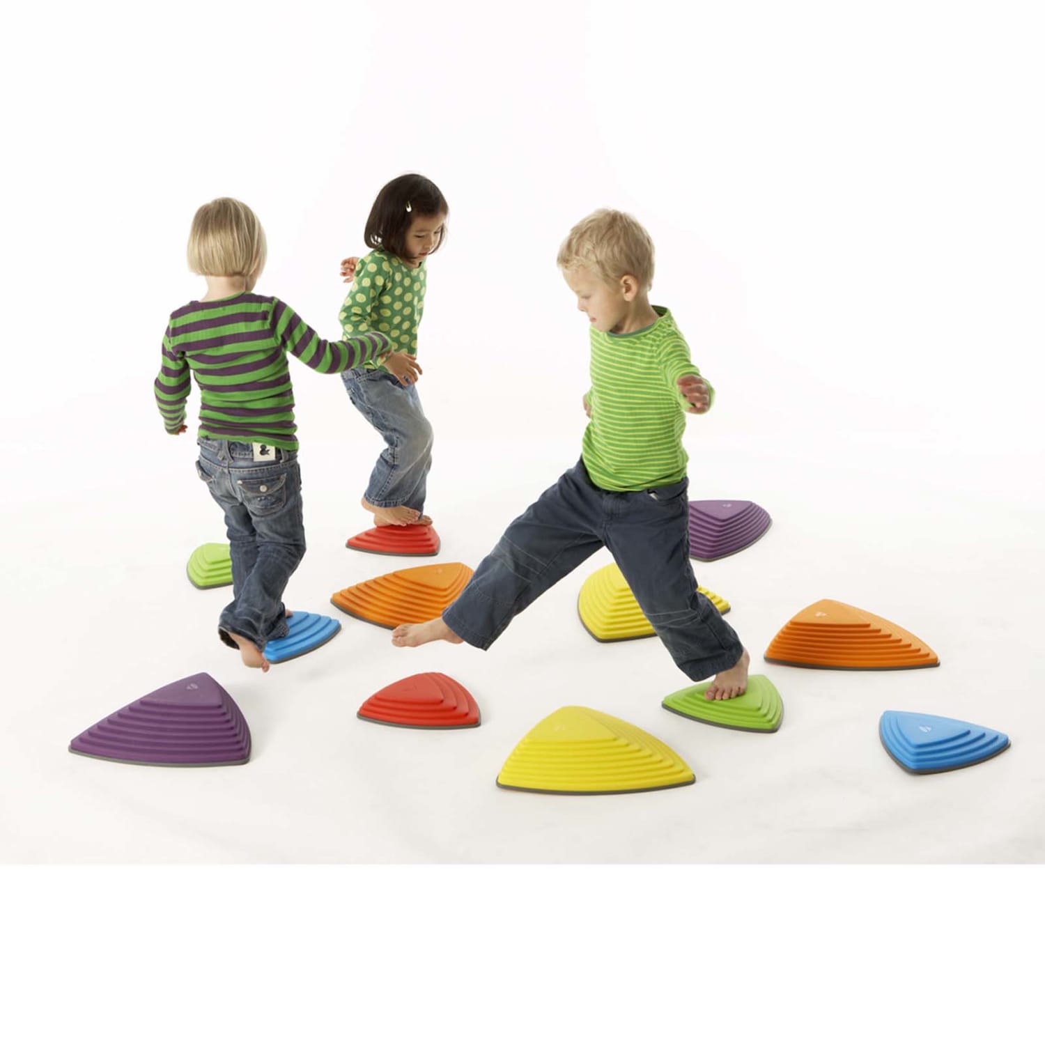 GONGE Riverstones - The Original Non-Slip Stepping Stones for Kids, Primary Colors, Set of 6 - Image 5