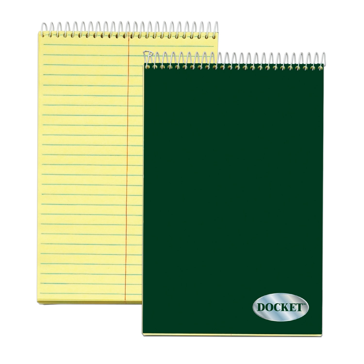 TOPS Premium Steno Pads, 6inx 9in, 100 Sheets, Black/Canary
