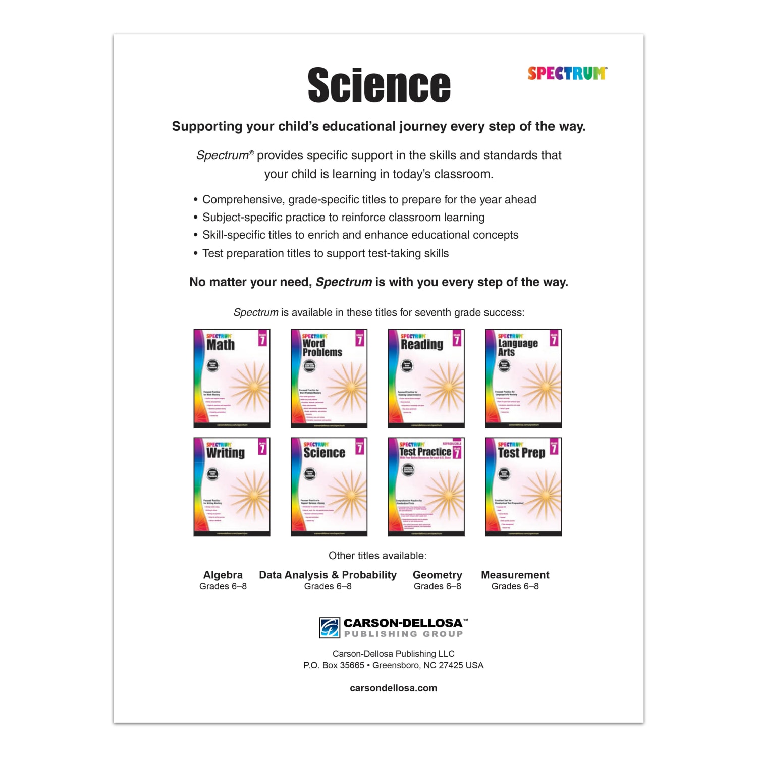 Carson-Dellosa Spectrum Science Workbook, Grade 7 - Image 4