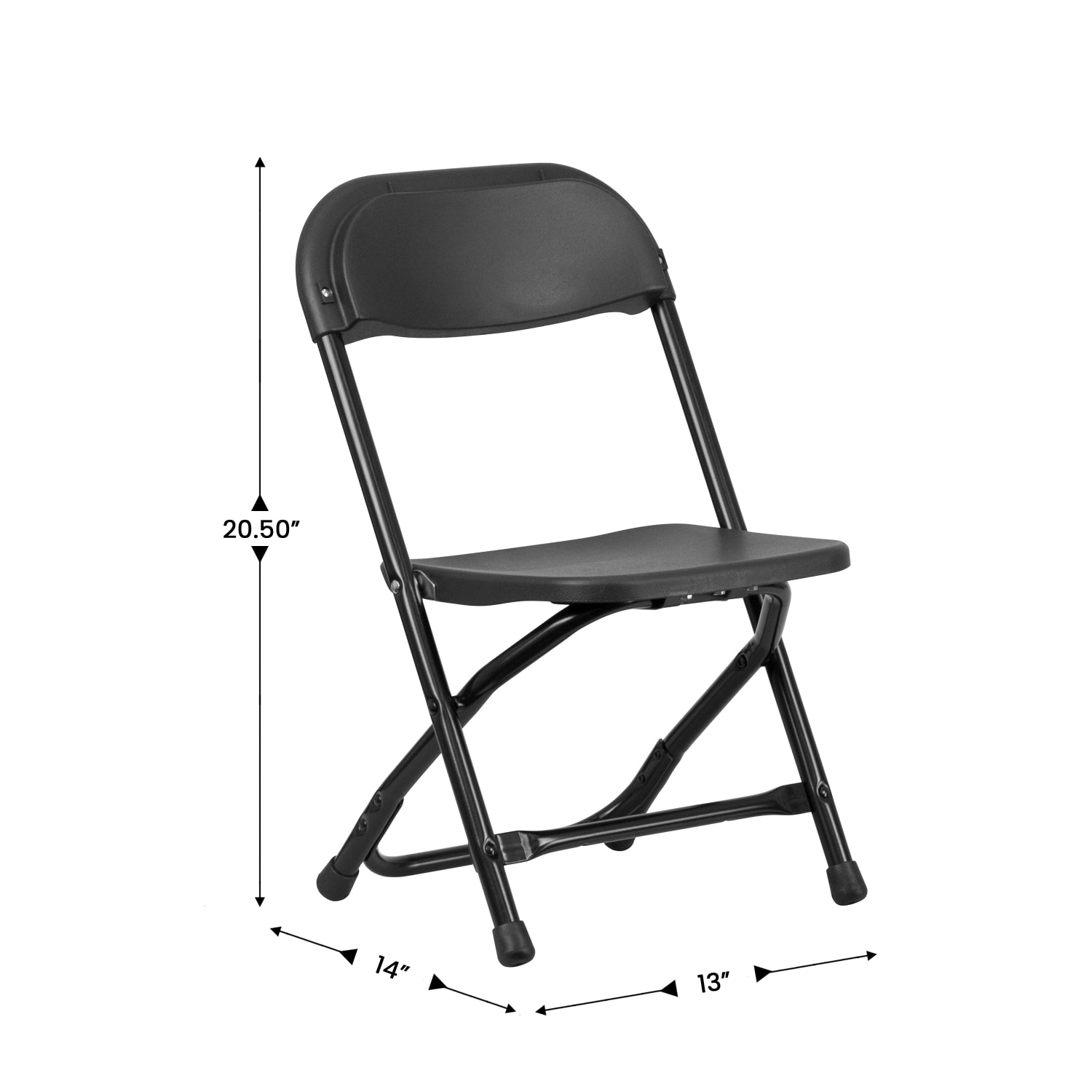 Flash Furniture 2 Pack Kids Plastic Folding Chair, Black - Image 8