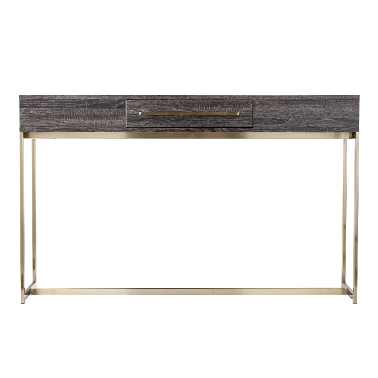 SEI Akmonton Long Console Table With Storage, 29-1/2inH x 47-3/4inW x 15inD, Black/Antique Brass - Image 3