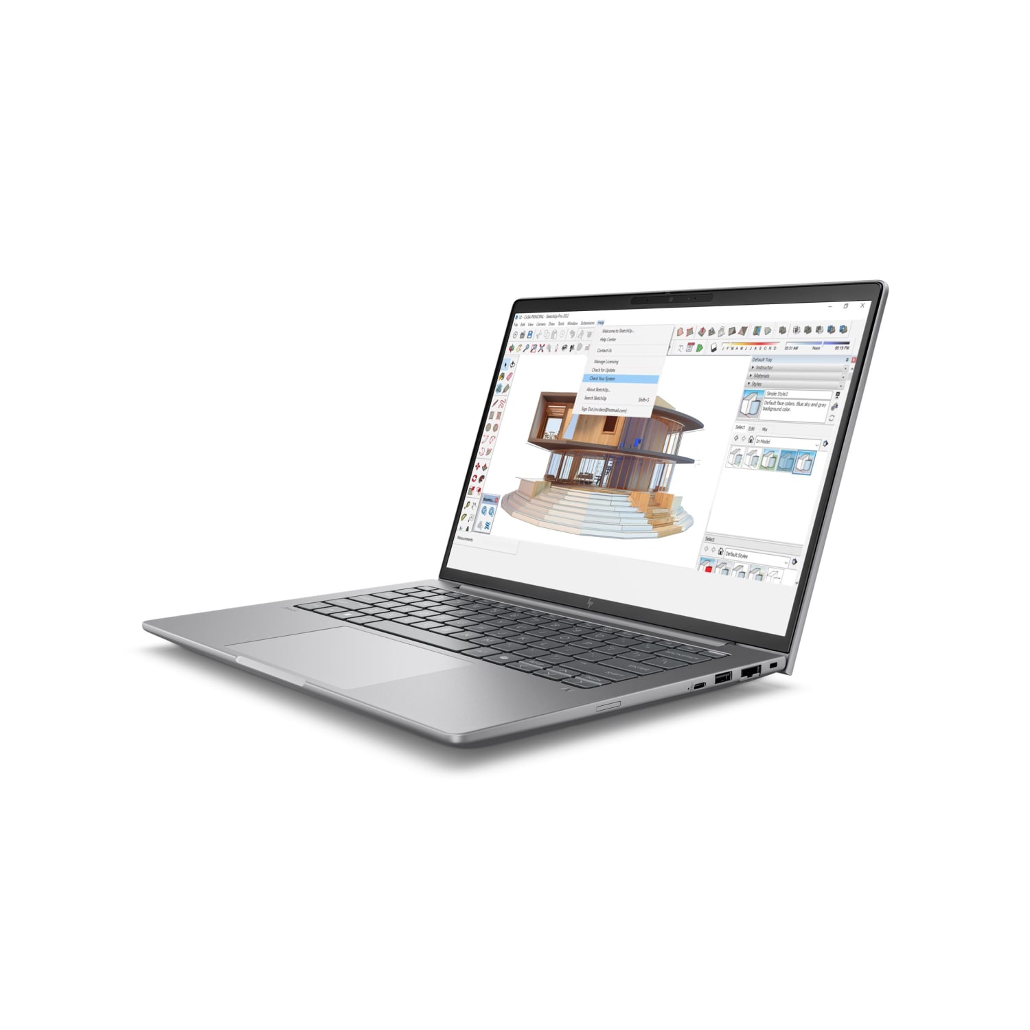 HP ZBook 8 G1i 14in Touchscreen Mobile Workstation, WUXGA, Intel Core Ultra 7 255H, 16 GB, 512 GB SSD, English Keyboard, Meteor Silver, BX7T4UTABA - Image 3