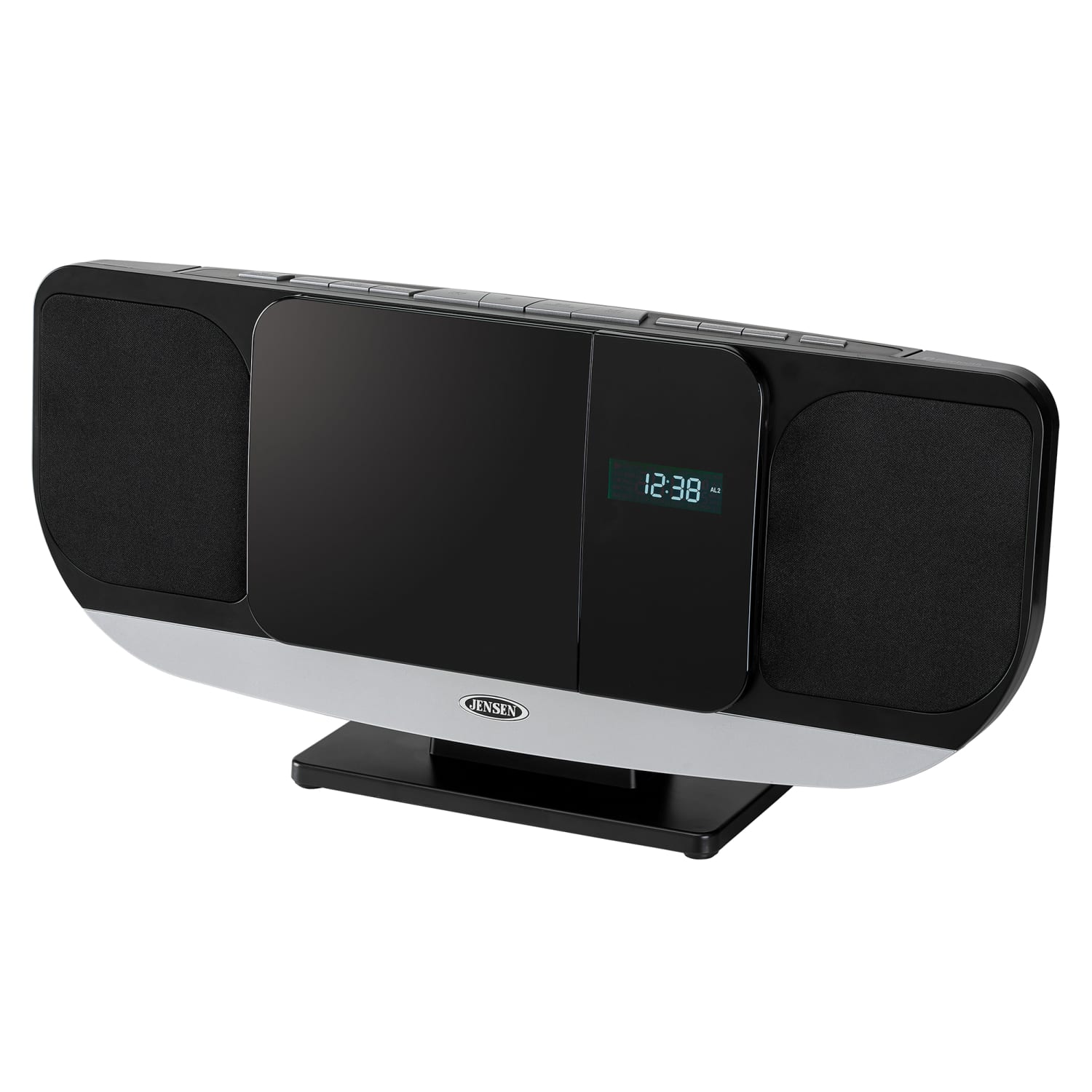 JENSEN Bluetooth JBS-215 Wall-Mountable Music System With CD Player And FM Radio, 9.1inH x 19.6inW x 4.9inD, Black - Image 4