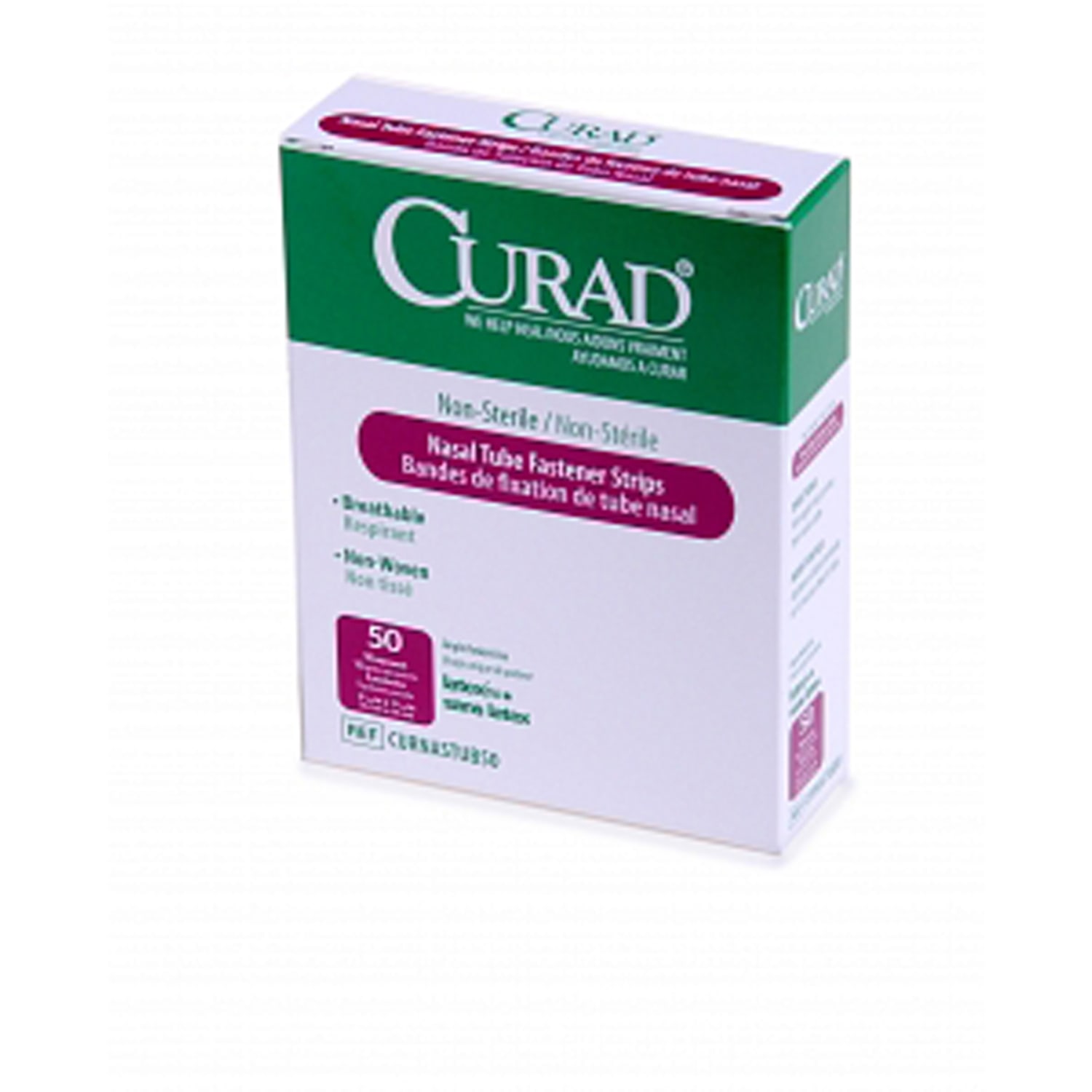 CURAD Nasogastric Feeding Tube Fasteners, Universal, Tan, Pack Of 50