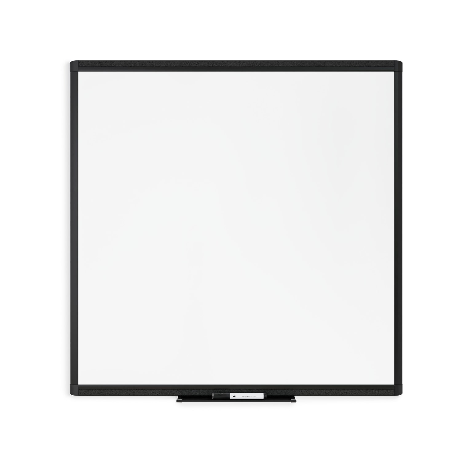 U Brands PINIT Magnetic Dry-Erase Board, 36in X 36in, Black Aluminum Frame, Actual Size 35in X 35in (3010U00-01)