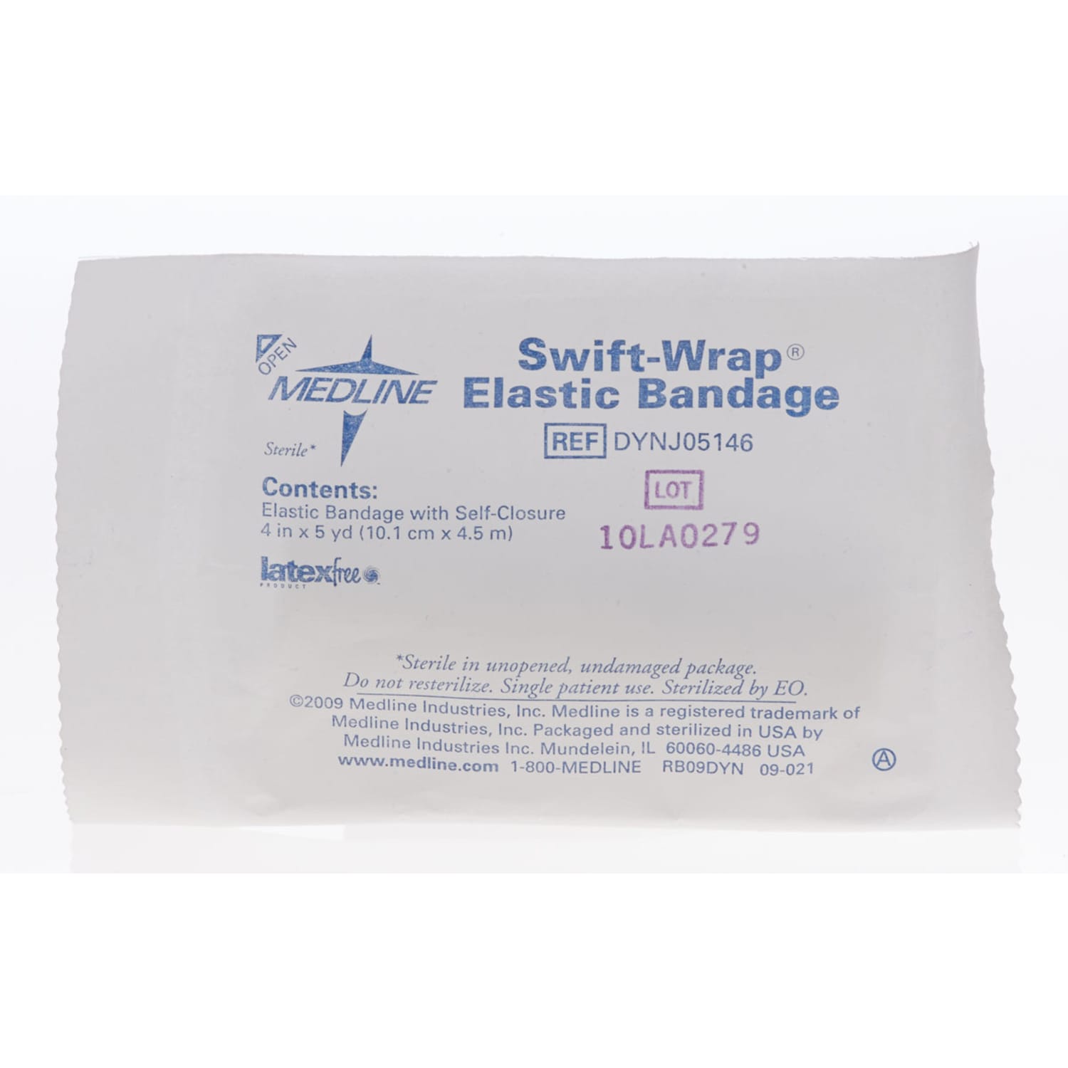 Medline Swift-Wrap Sterile Elastic Bandages, 4in x 5 Yd., White, Pack Of 20
