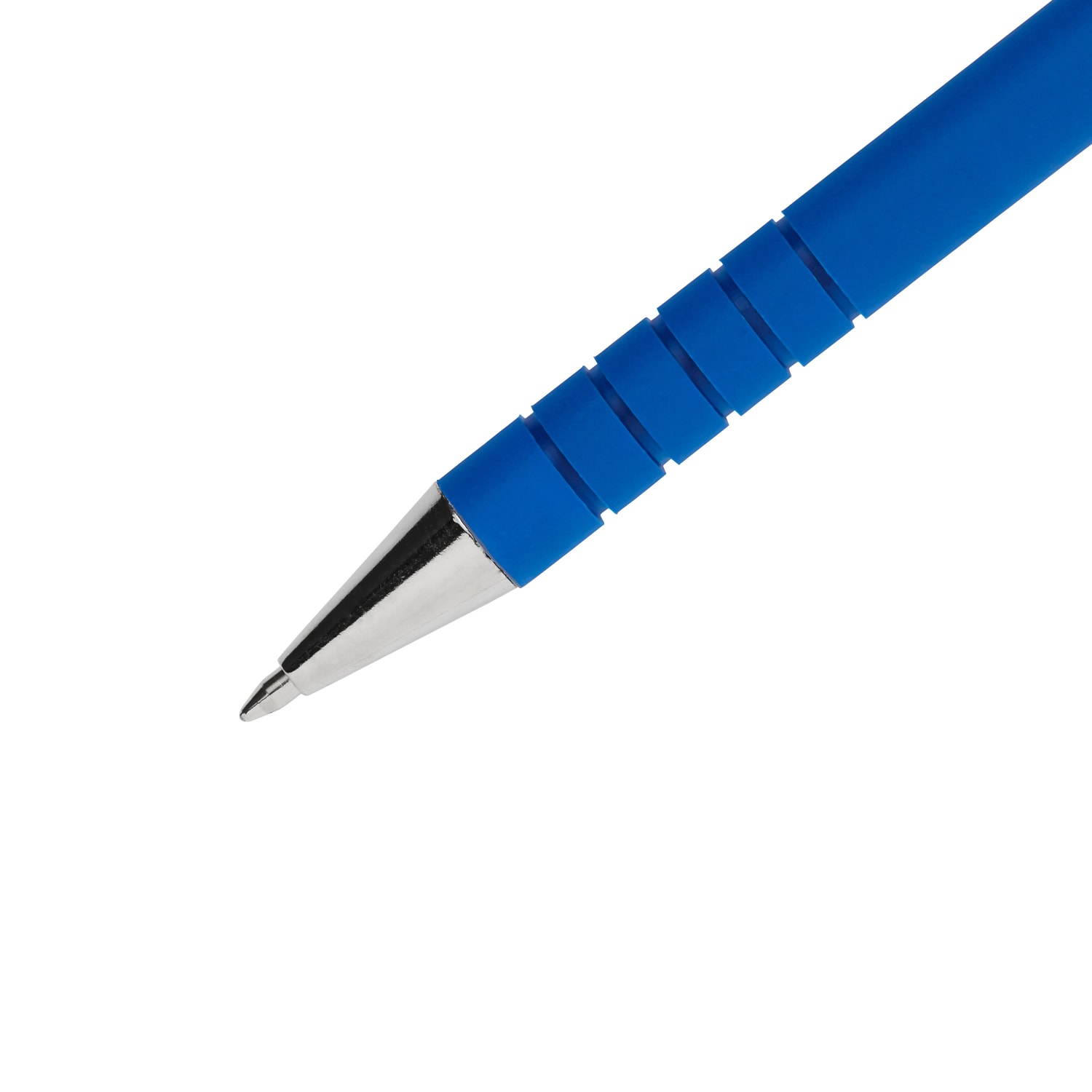 Paper Mate FlexGrip Ultra Ballpoint Pens, Fine Point, 0.8 mm, Blue Barrel, Blue Ink, Pack Of 12 - Image 4