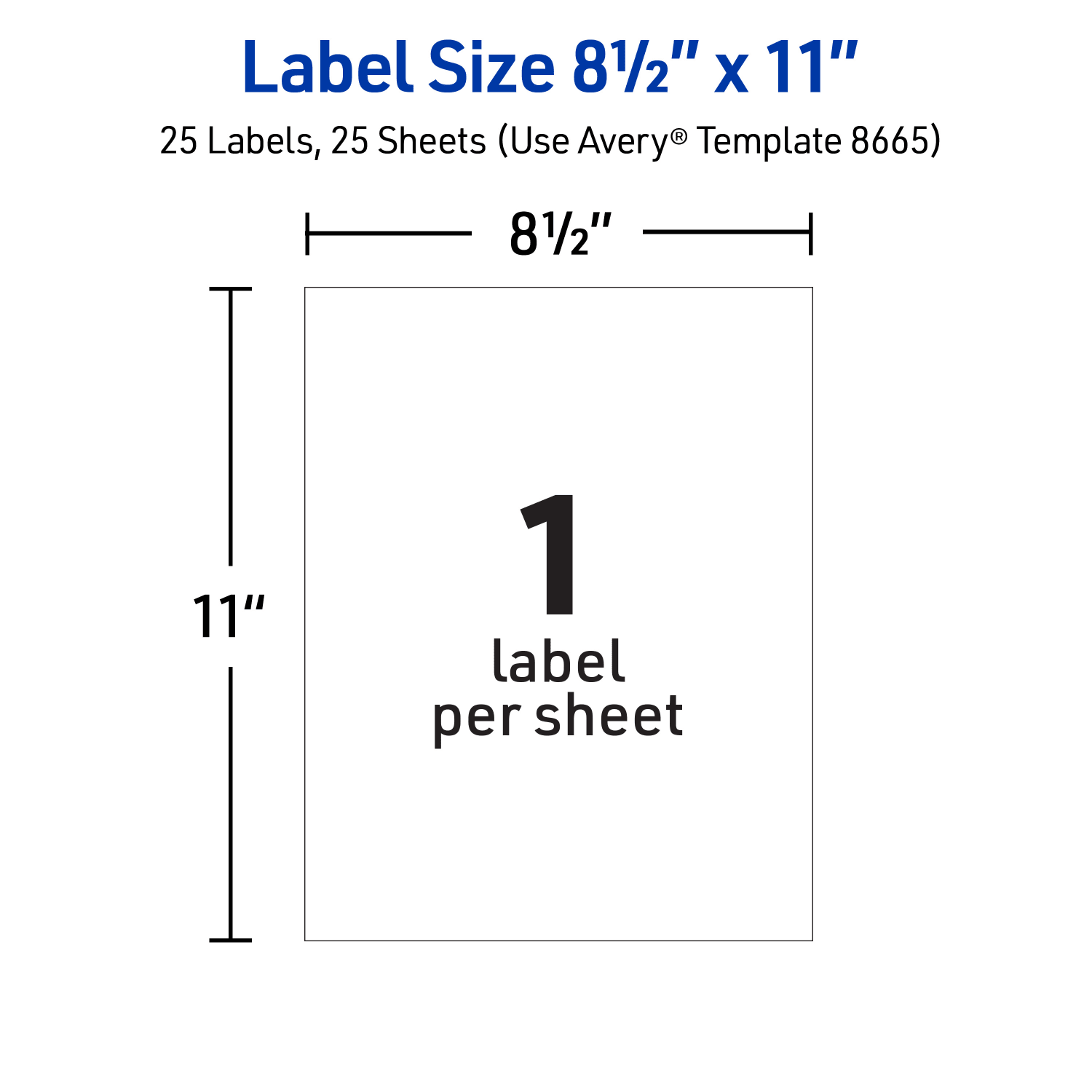 Avery Easy Peel Clear Full-Sheet Labels, 8665, Full Sheet, 8 1/2in x 11in, Box Of 25 - Image 5