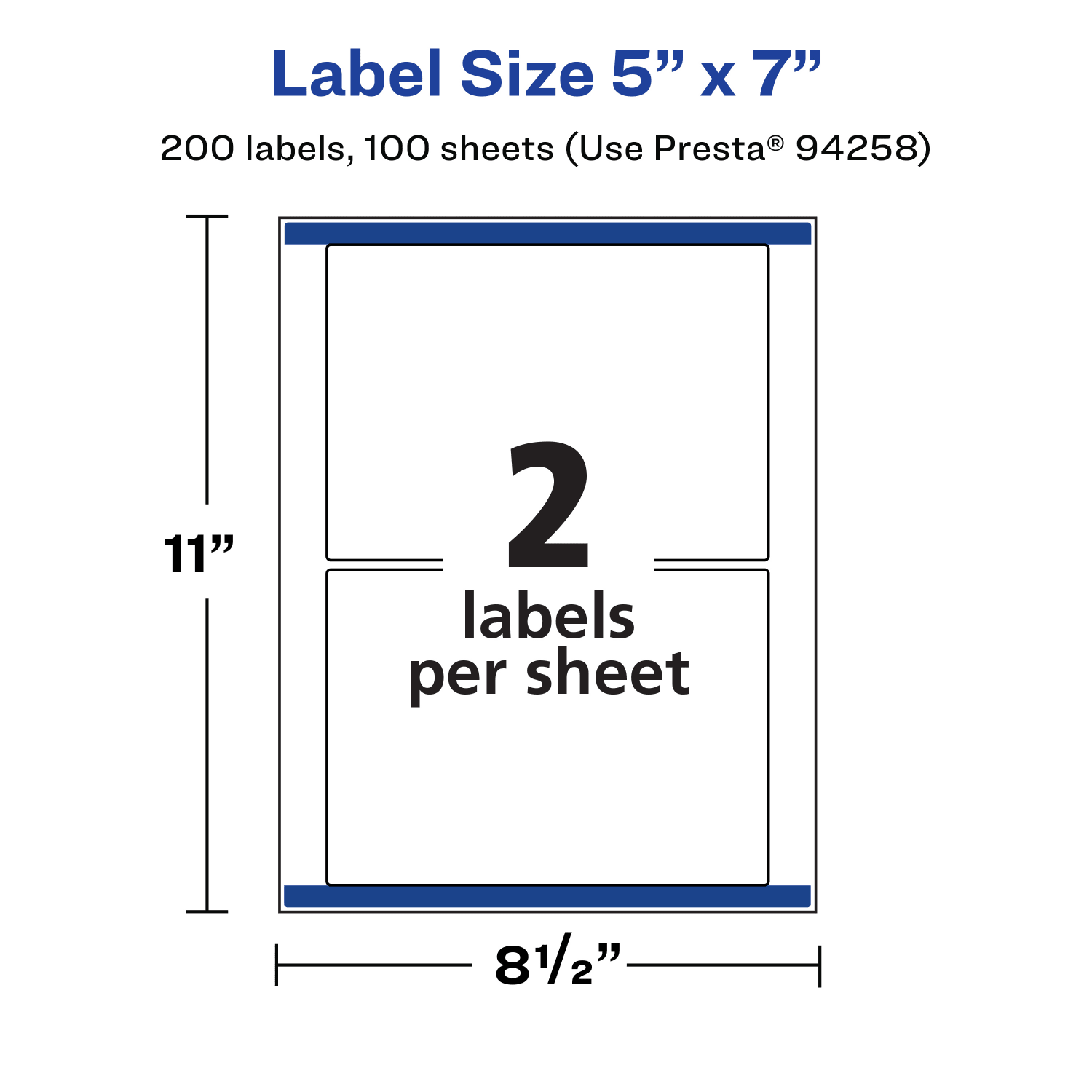 Avery Permanent Labels With Sure Feed, 94258-WMP100, Rectangle, 5in x 7in, White, Pack Of 200 - Image 6