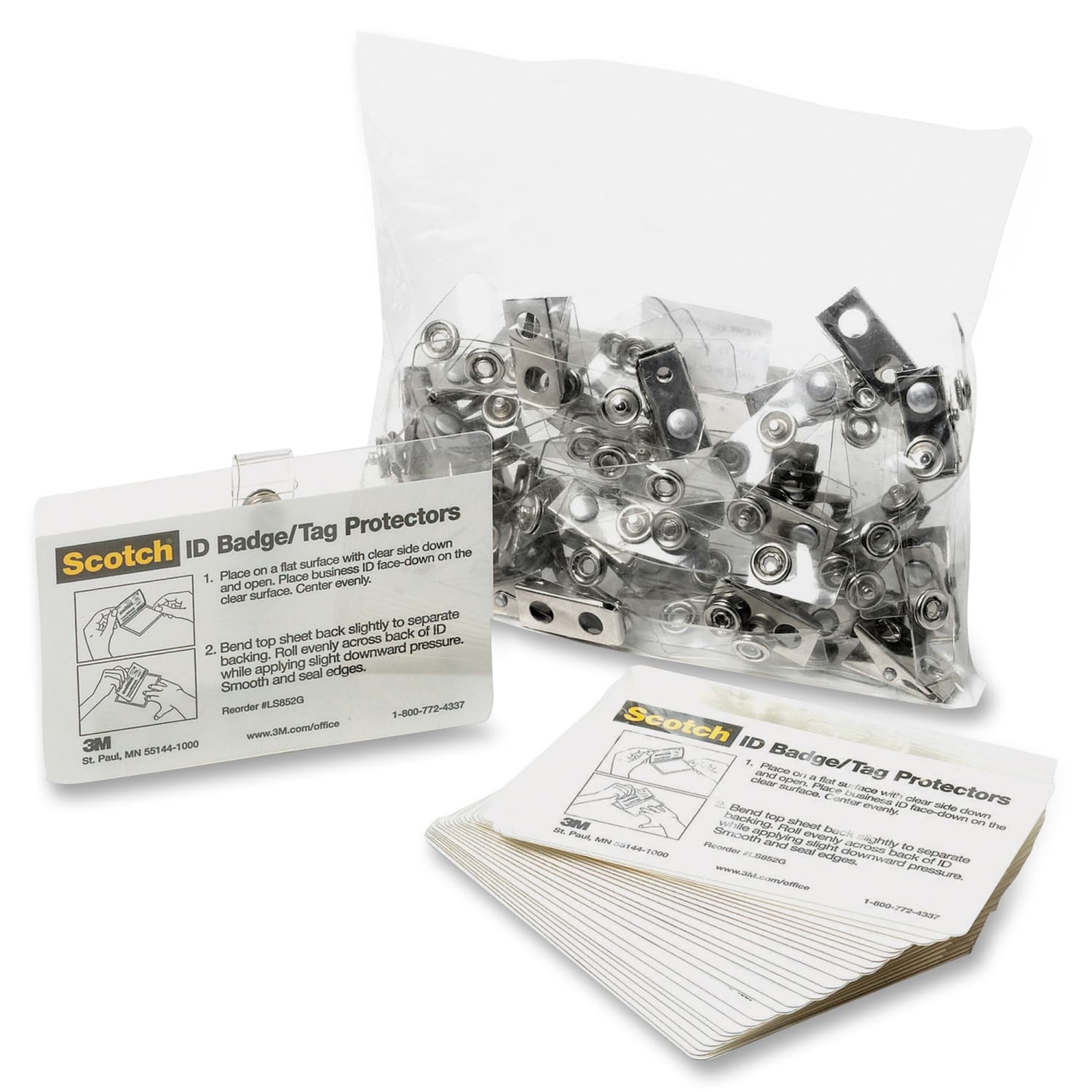 3M Scotch Self-Laminating Pouches, For Clip Style ID Badges, 4 1/16in x 2 5/16in, Box Of 25 - Image 5