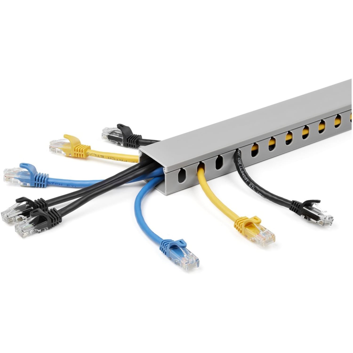 StarTech.com Cable Management Raceway w/Parallel Slots 78in - Network Cable Hider Kit - Slotted Wire Duct System - Cord Concealer UL - Cable management raceway to organize network/power cords - Solid Single channel wire hider/concealer - Image 4