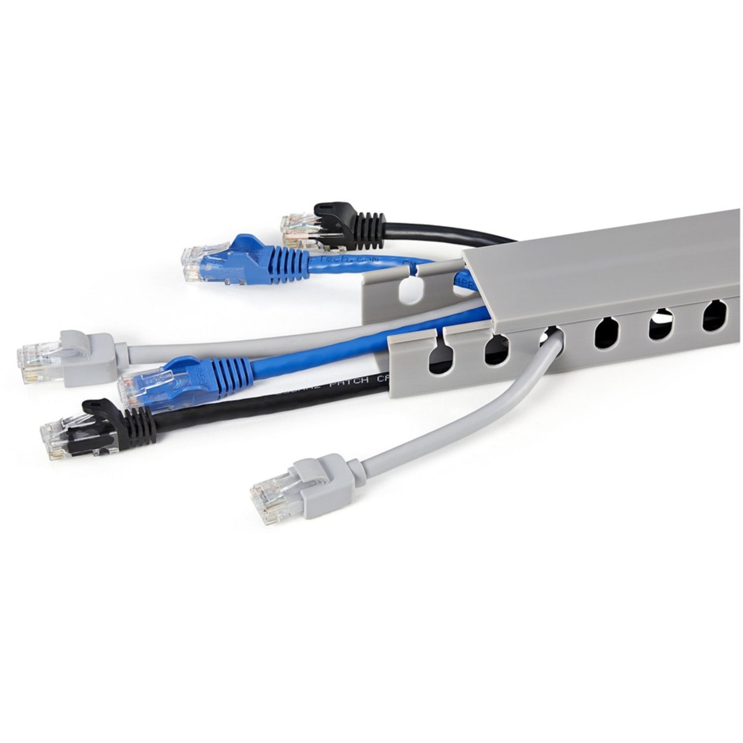 StarTech.com Cable Management Raceway w/Parallel Slots 78in - Network Cable Hider Kit - Slotted Wire Duct System - Cord Concealer UL - Cable management raceway to organize network/power cords - Solid Single channel wire hider/concealer - Image 6