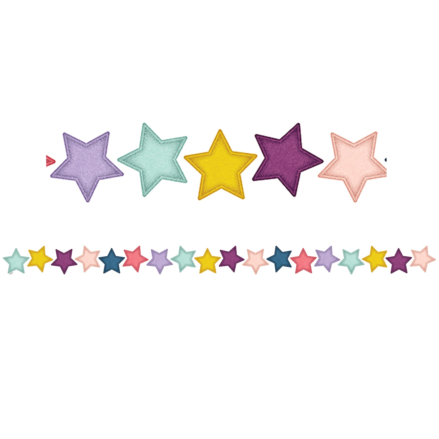 Teacher Created Resources Die-Cut Border Trim, Oh Happy Day Stars, 35' Per Pack, Set Of 6 Packs - Image 3