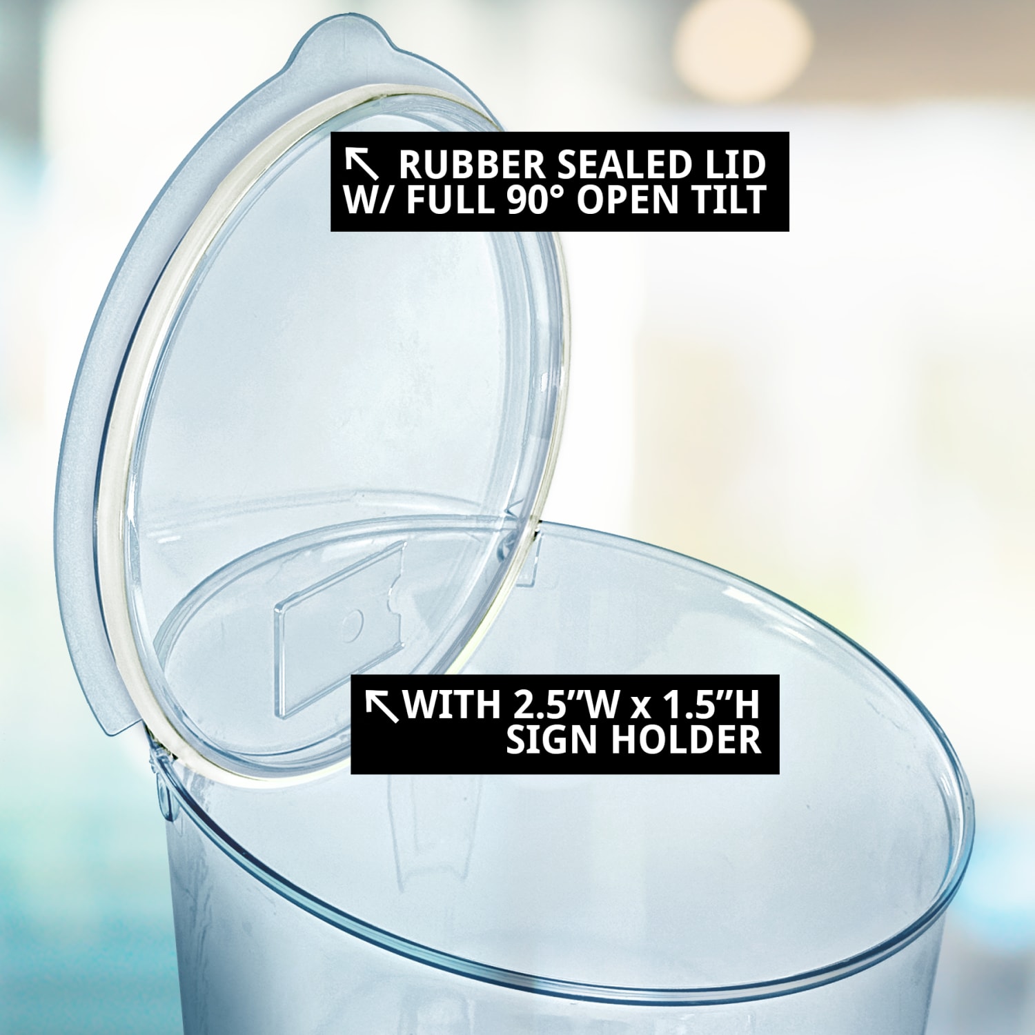 Azar Displays 2.5-Gallon Candy Bin, Clear - Image 5