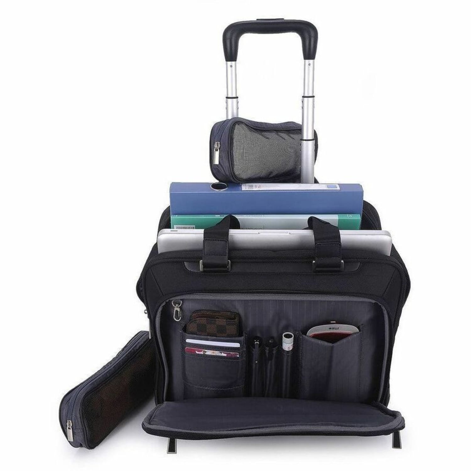 ECO STYLE Tech Exec Carrying Case (Roller) for 16in iPad Notebook - Black - Handle - 14.3in Height x 16.8in Width - Image 4
