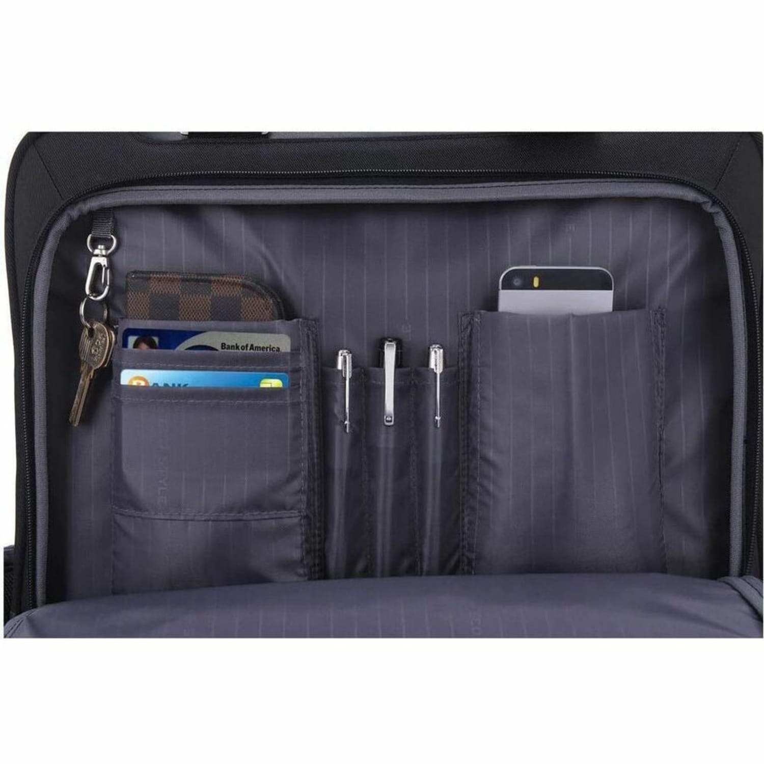ECO STYLE Tech Exec Carrying Case (Roller) for 16in iPad Notebook - Black - Handle - 14.3in Height x 16.8in Width - Image 6