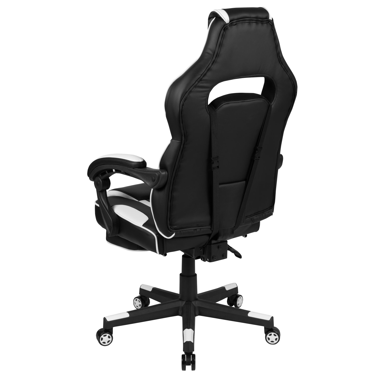 Flash Furniture X40 Gaming Chair With Fully Reclining Back And Arms WhiteBlack PopularChairscom Flash Furniture X40 Gaming Chair With Fully Reclining Back And Arms WhiteBlack PopularChairscom