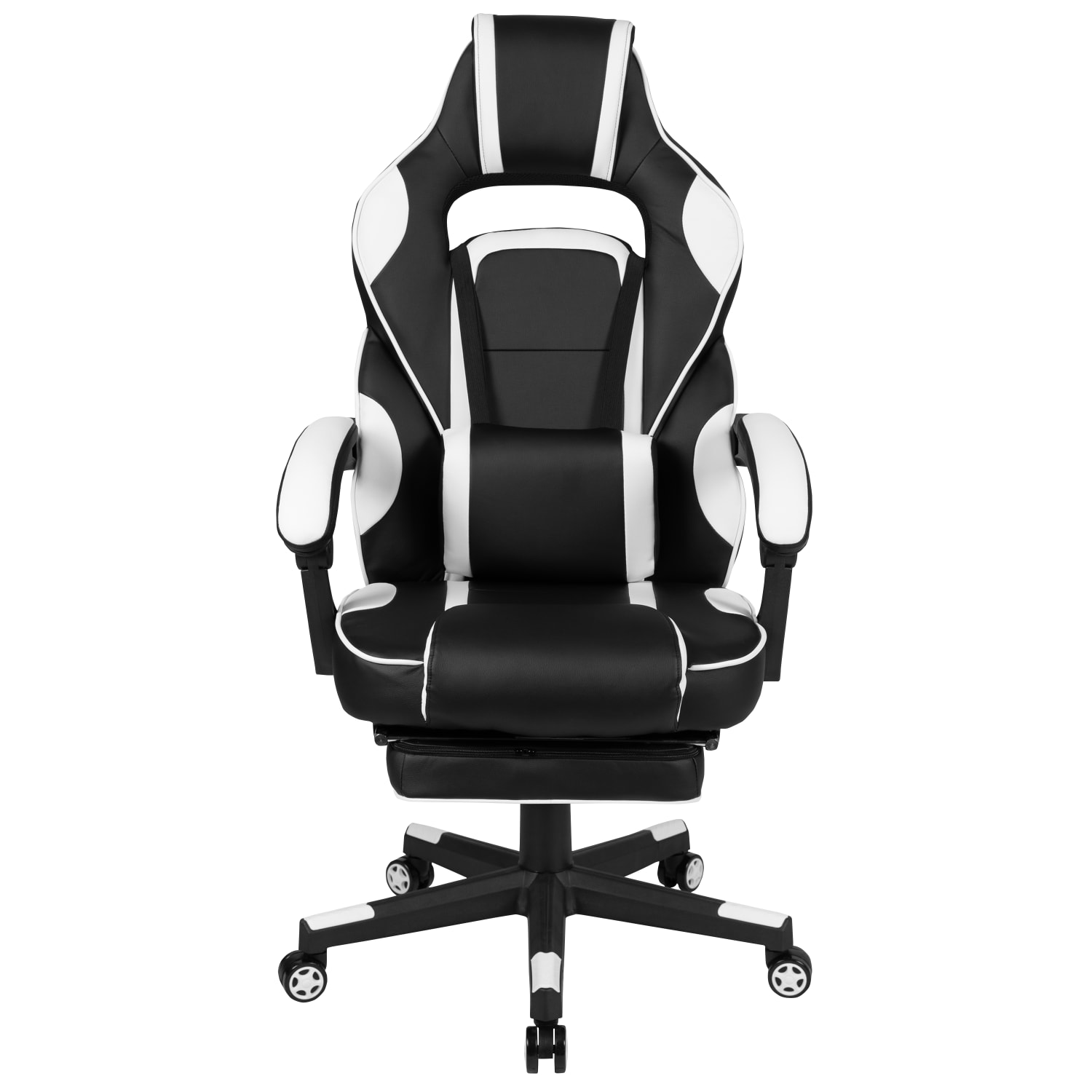 Flash Furniture X40 Gaming Chair With Fully Reclining Back And Arms WhiteBlack PopularChairscom Flash Furniture X40 Gaming Chair With Fully Reclining Back And Arms WhiteBlack PopularChairscom