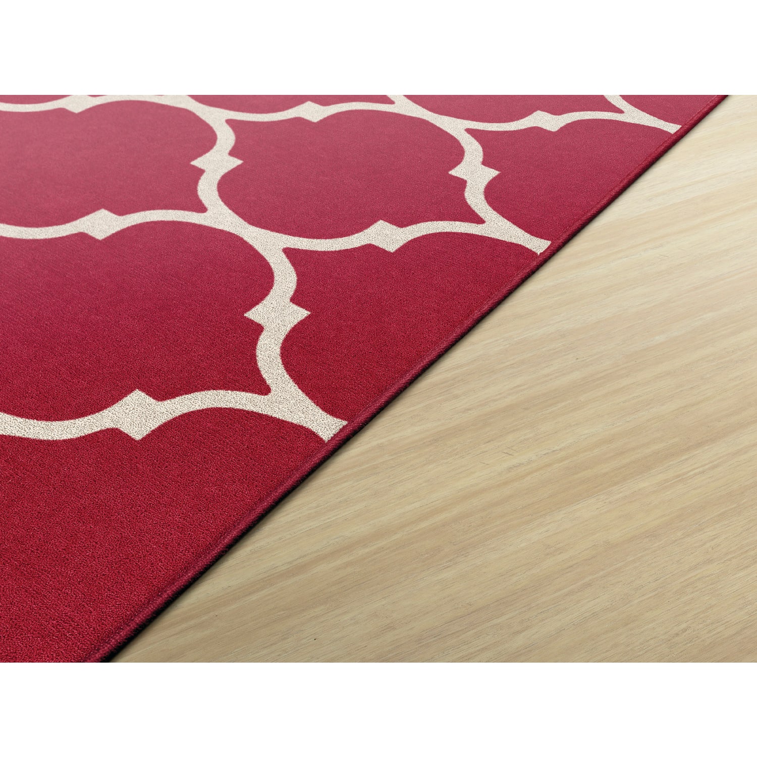Flagship Carpets Moroccan Trellis Rectangular Rug, 100in x 144in, Red - Image 3