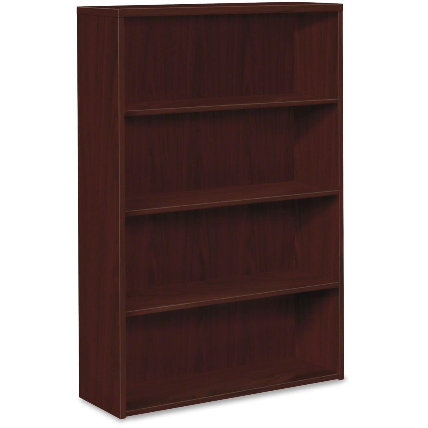 HON 10500 58inH 4-Shelf Bookcase, Mahogany - Image 3