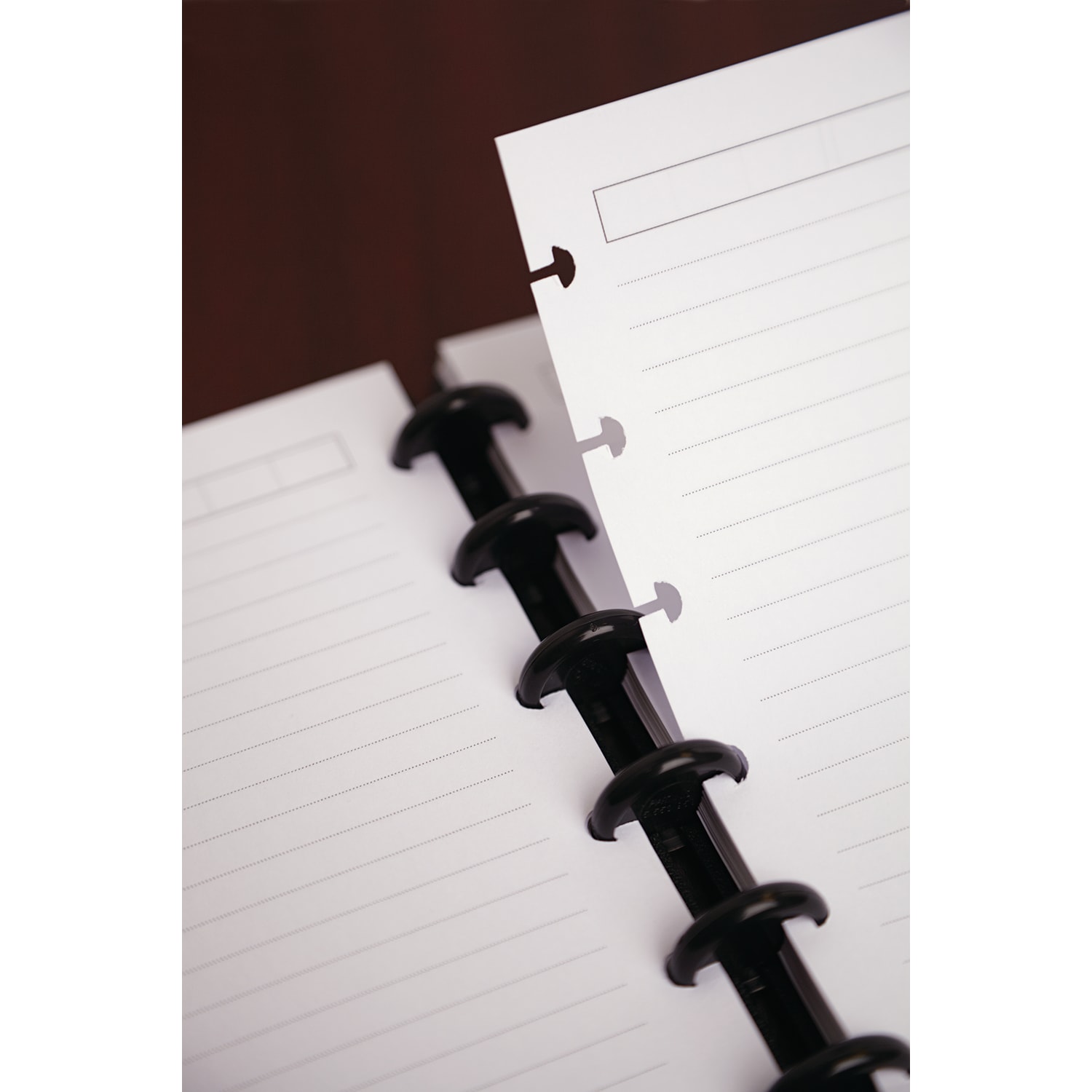 TUL Discbound Notebook With Pebbled Leather Cover, Letter Size, Narrow Ruled, 60 Sheets, Rose Gold - Image 6