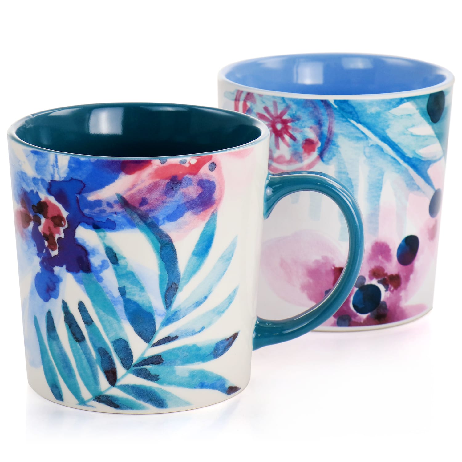 Spice by Tia Mowry Goji Blossom Fine Ceramic 4-Piece Mug Set, 17 Oz, Multicolor - Image 3