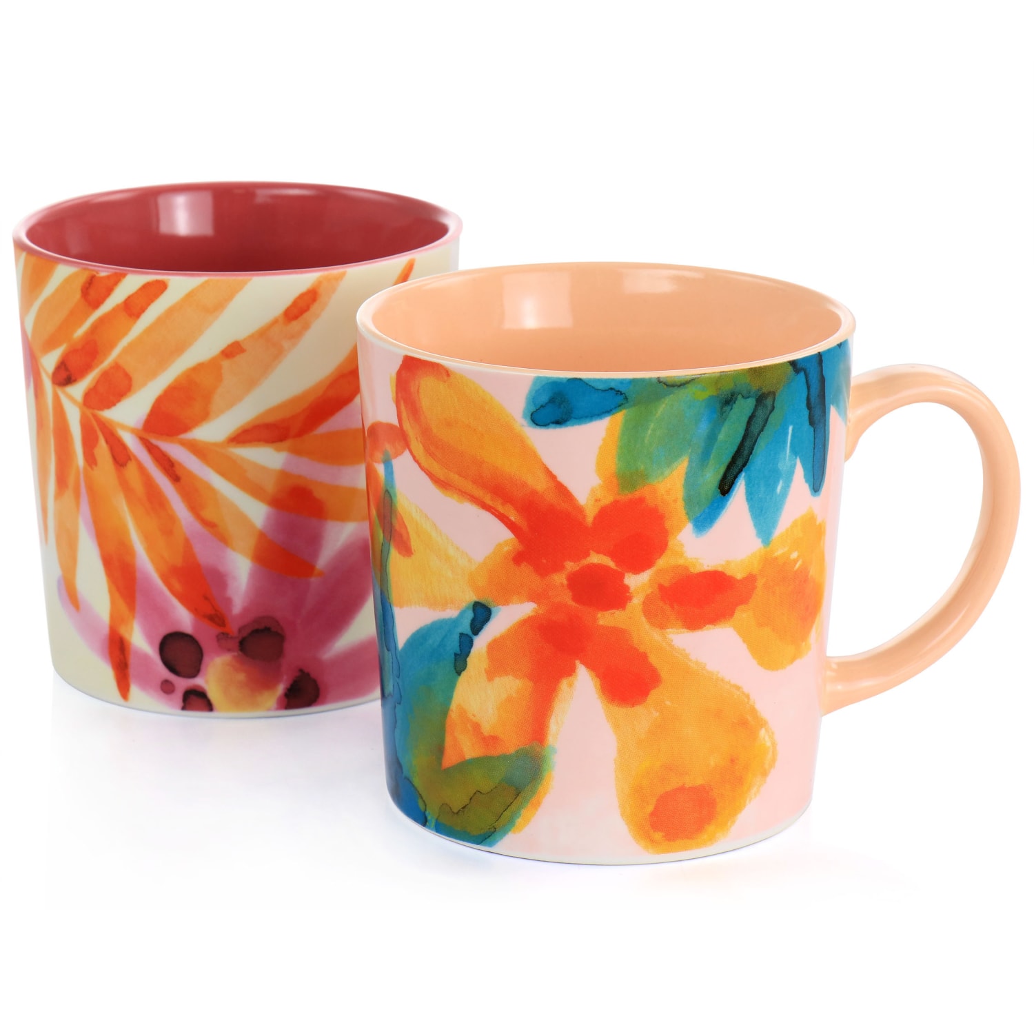 Spice by Tia Mowry Goji Blossom Fine Ceramic 4-Piece Mug Set, 17 Oz, Multicolor - Image 5