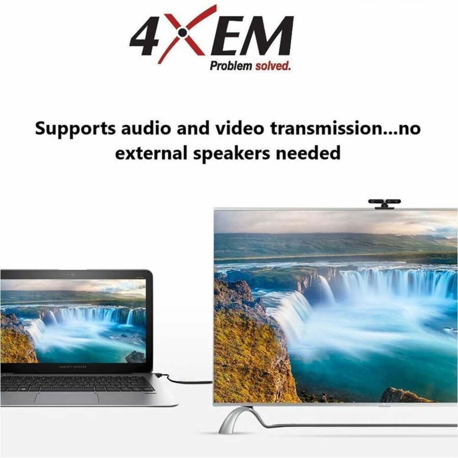4XEM 25FT DisplayPort M/M Cable - 25 ft DisplayPort A/V Cable for Audio/Video Device, Monitor - First End: 1 x DisplayPort 1.2 Digital Audio/Video - Male - Second End: 1 x DisplayPort 1.2 Digital Audio/Video - Male - 20.6 Gbit/s - Shielding - Image 5