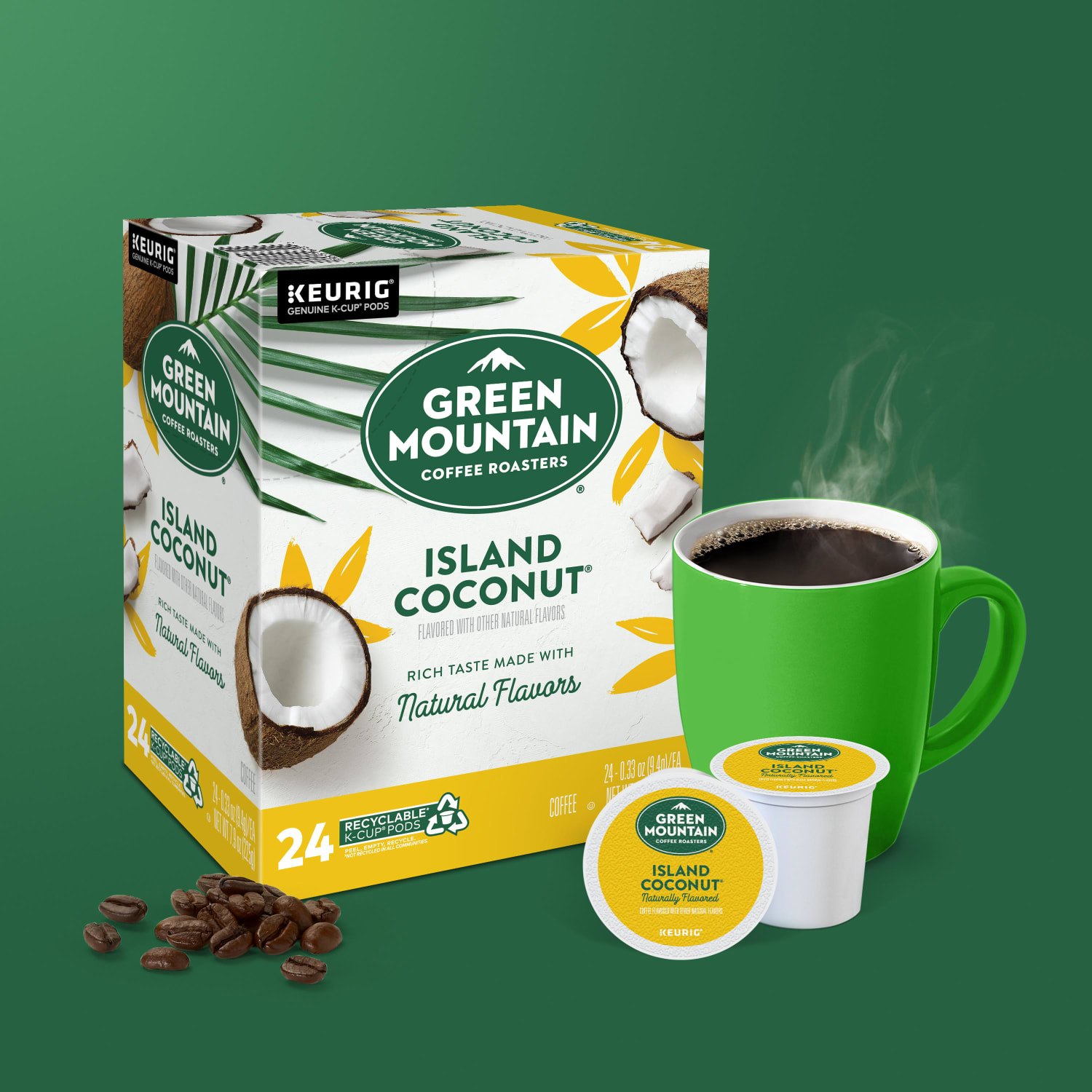 Green Mountain Coffee Single-Serve Coffee K-Cup, Island Coconut, Carton Of 24 - Image 5