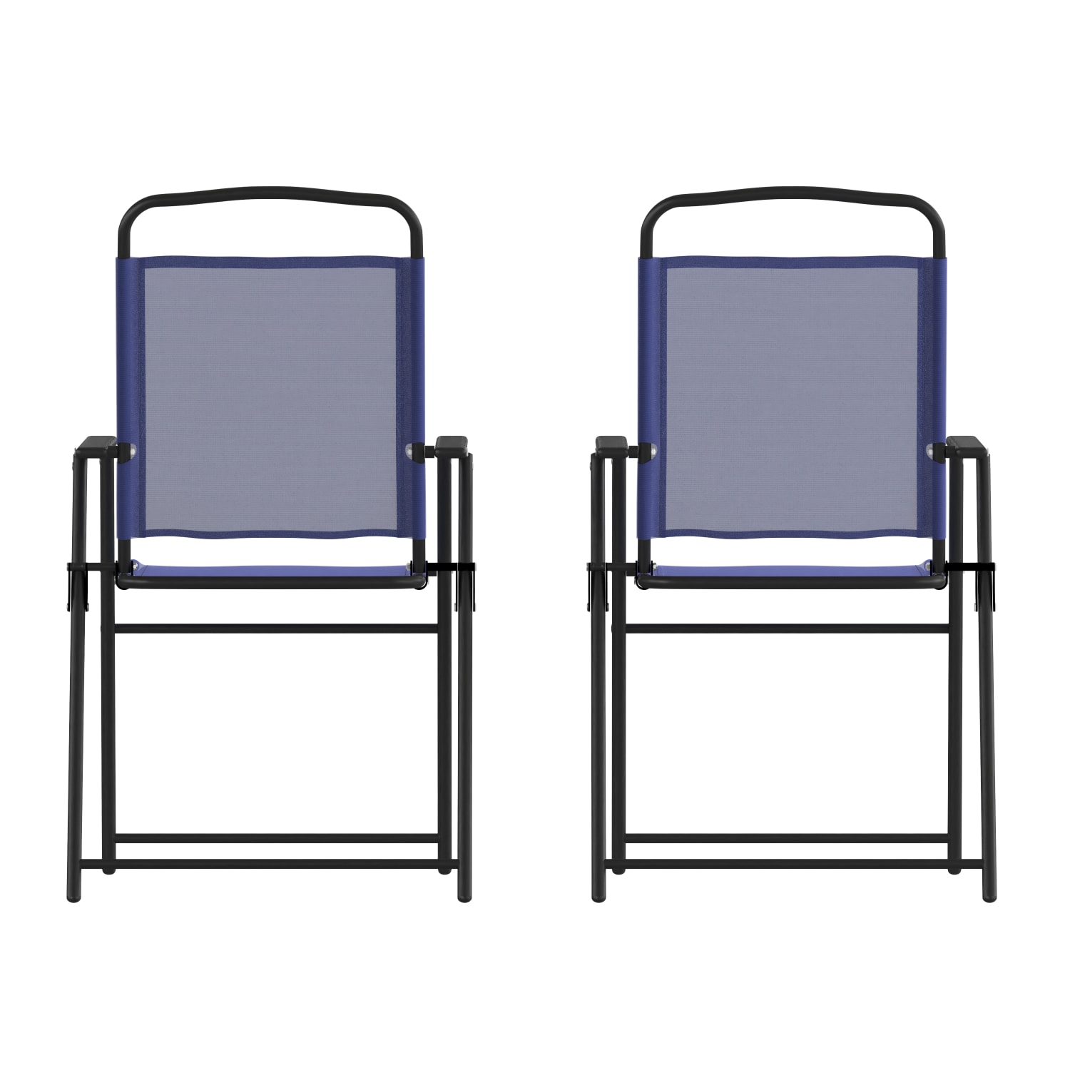 Flash Furniture Mystic Folding Outdoor Patio Sling Chairs with Armrests NavyBlack Set Of 2 Chairs PopularChairscom Flash Furniture Mystic Folding Outdoor Patio Sling Chairs with Armrests NavyBlack Set Of 2 Chairs PopularChairscom