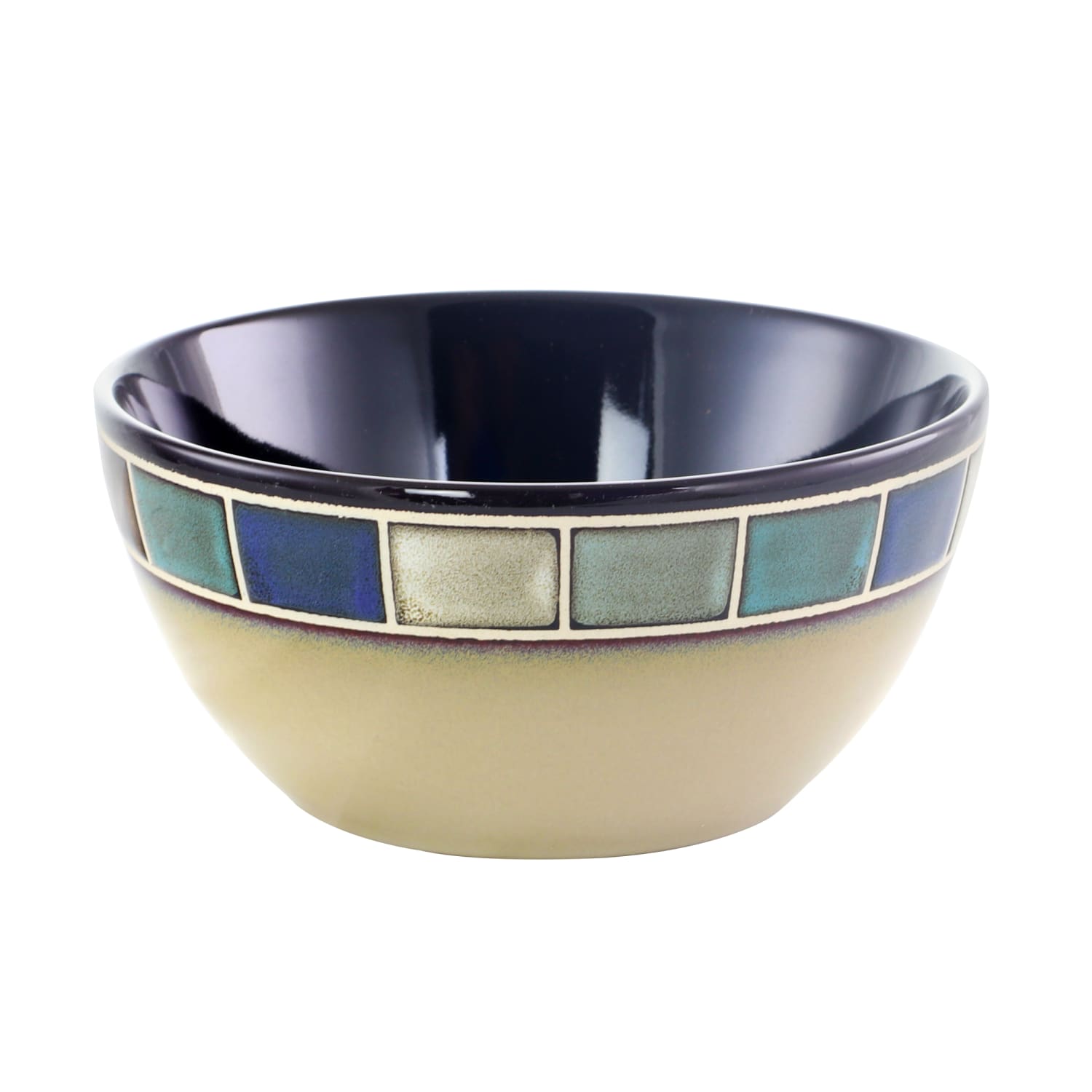 Gibson Elite Casa Azul 16-Piece Dinnerware Set, Cream/Blue - Image 4