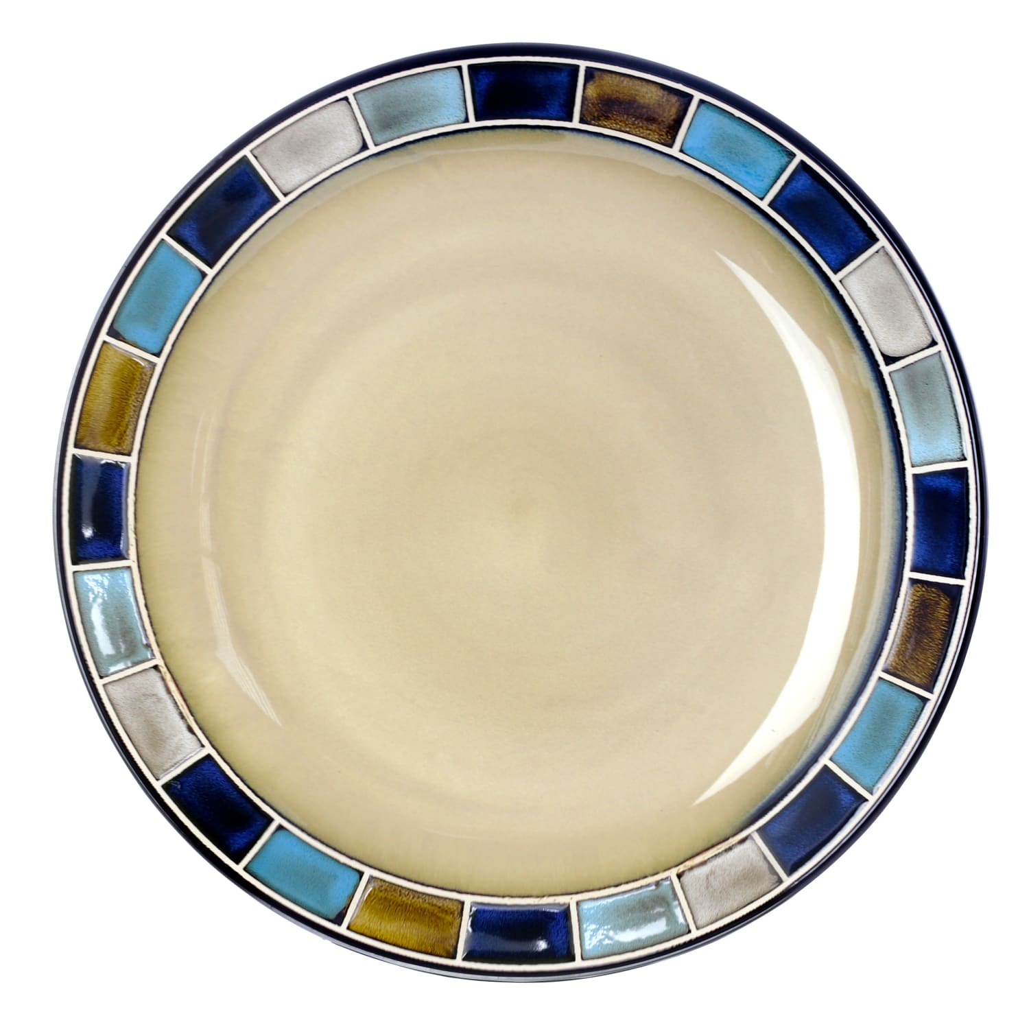 Gibson Elite Casa Azul 16-Piece Dinnerware Set, Cream/Blue - Image 6